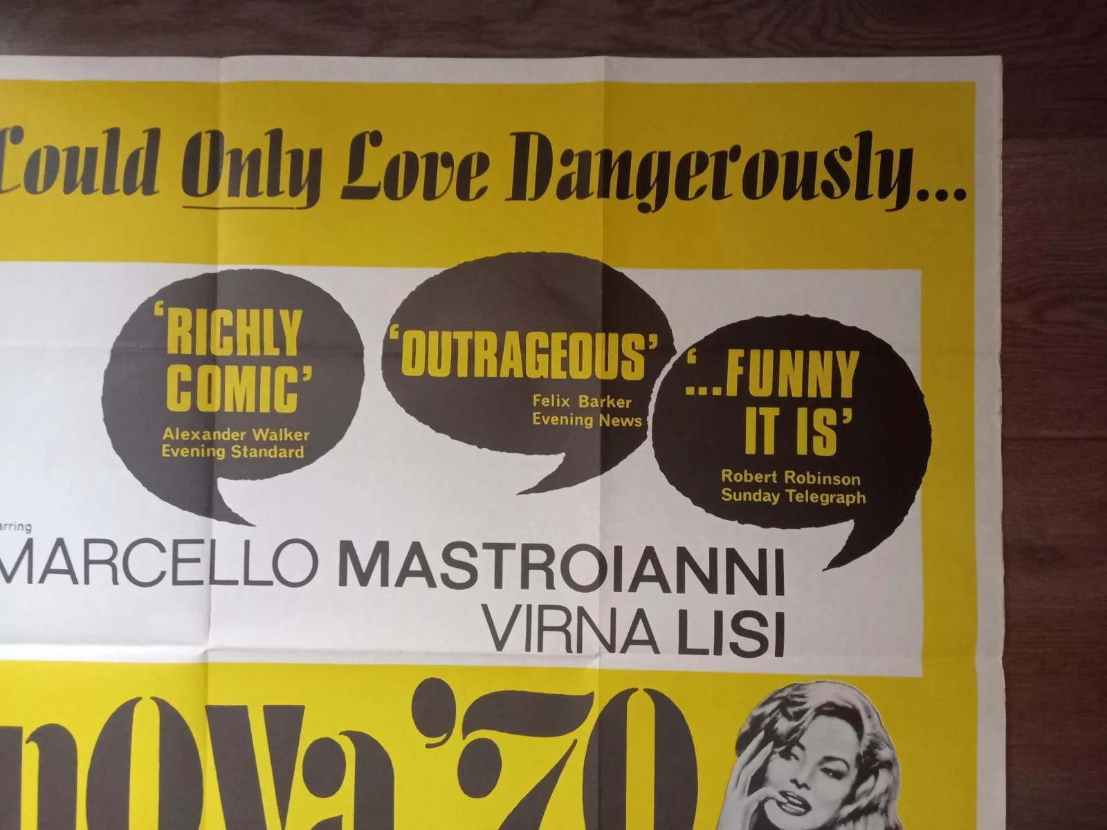 CASANOVA '70 1965 BRITISH QUAD POSTER MARCELLO MASTROIANNI VIRNA LISI, изображение 4