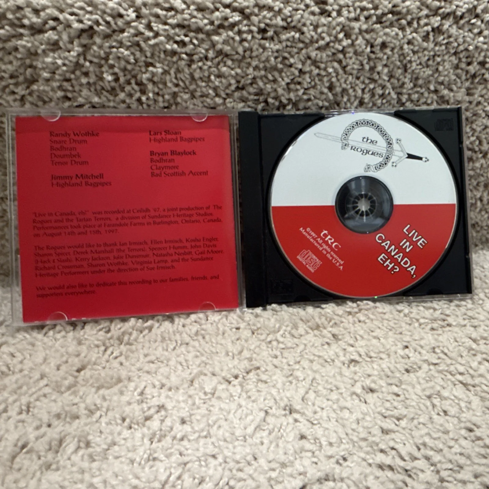 The Rogues "Live in Canada, Eh?" Signed Autographed CD & Booklet, image 3