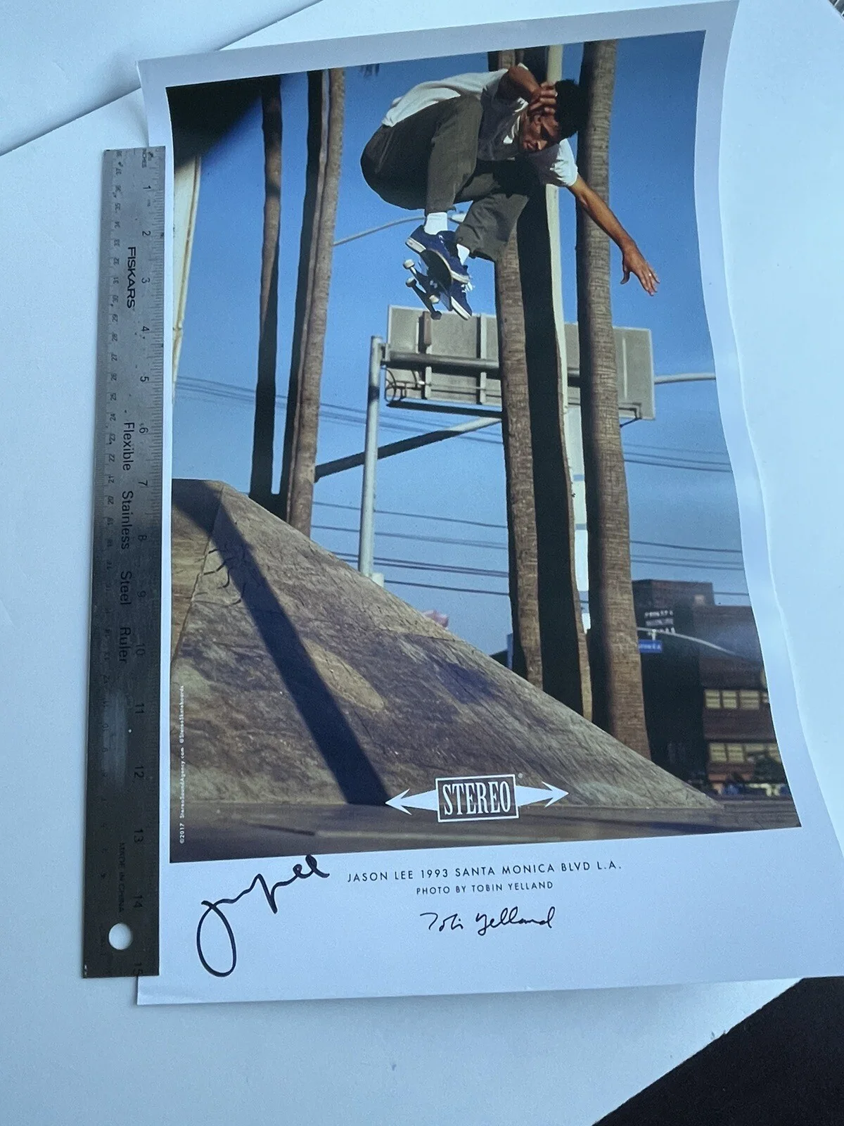 Jason Lee — Jason Lee signed 11x17 Stereo skateboards poster 1993 My Name Is Earl actor, изображение 3