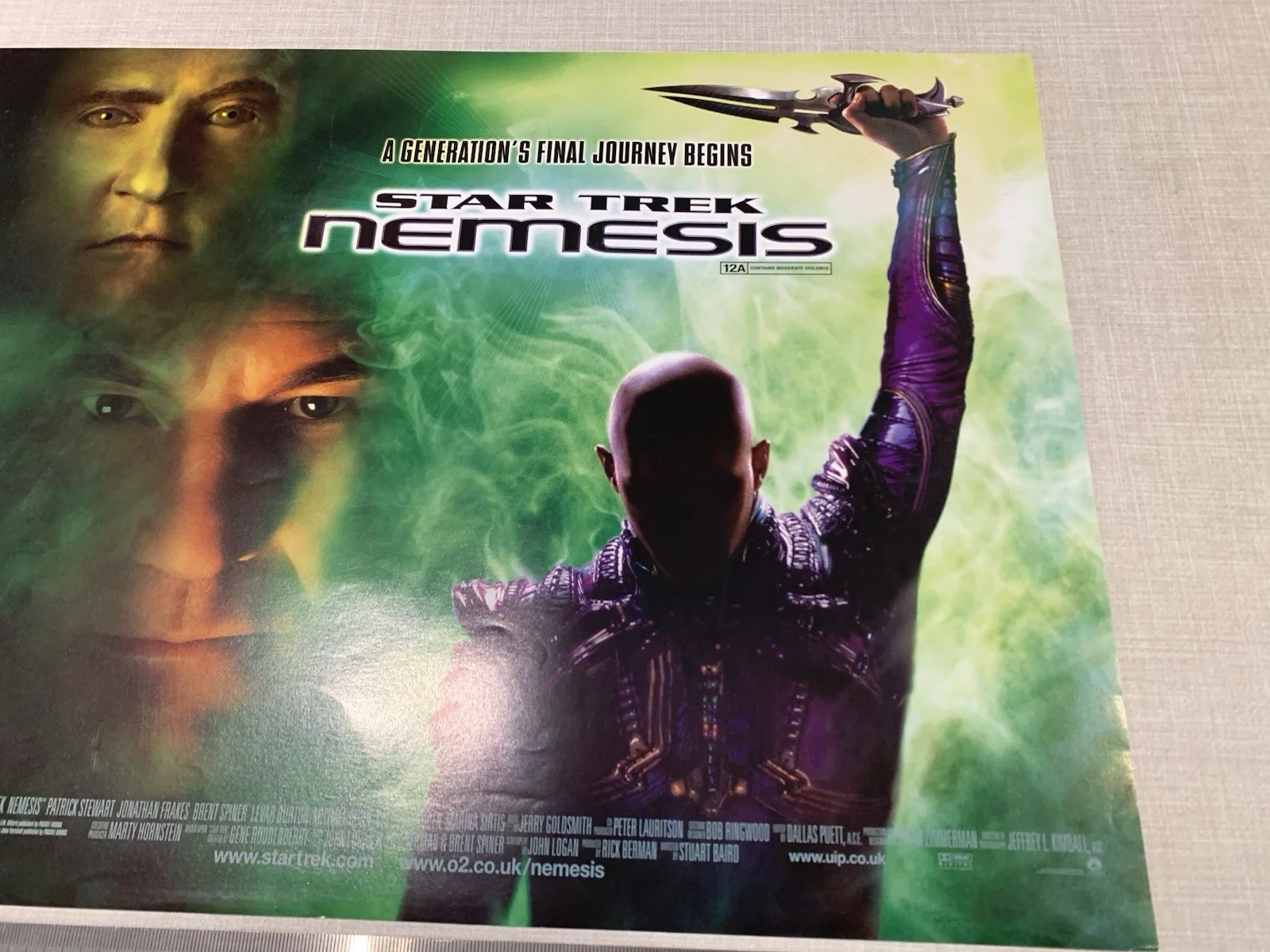 Star Trek Nemesis Original Movie Cinema Foyer Poster 30cm X 40cm Good Condition, изображение 3