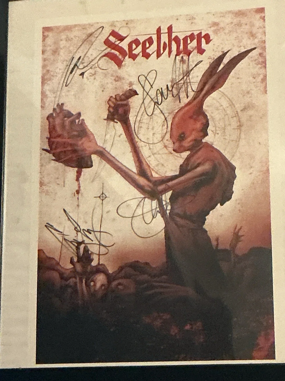 Seether Original Autographed Music Poster Signed, image 2