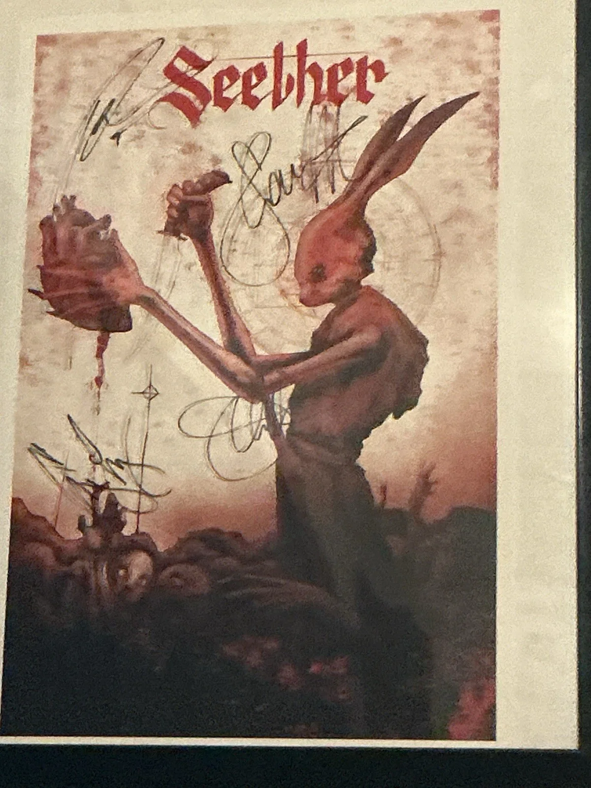 Seether Original Autographed Music Poster Signed, image 3
