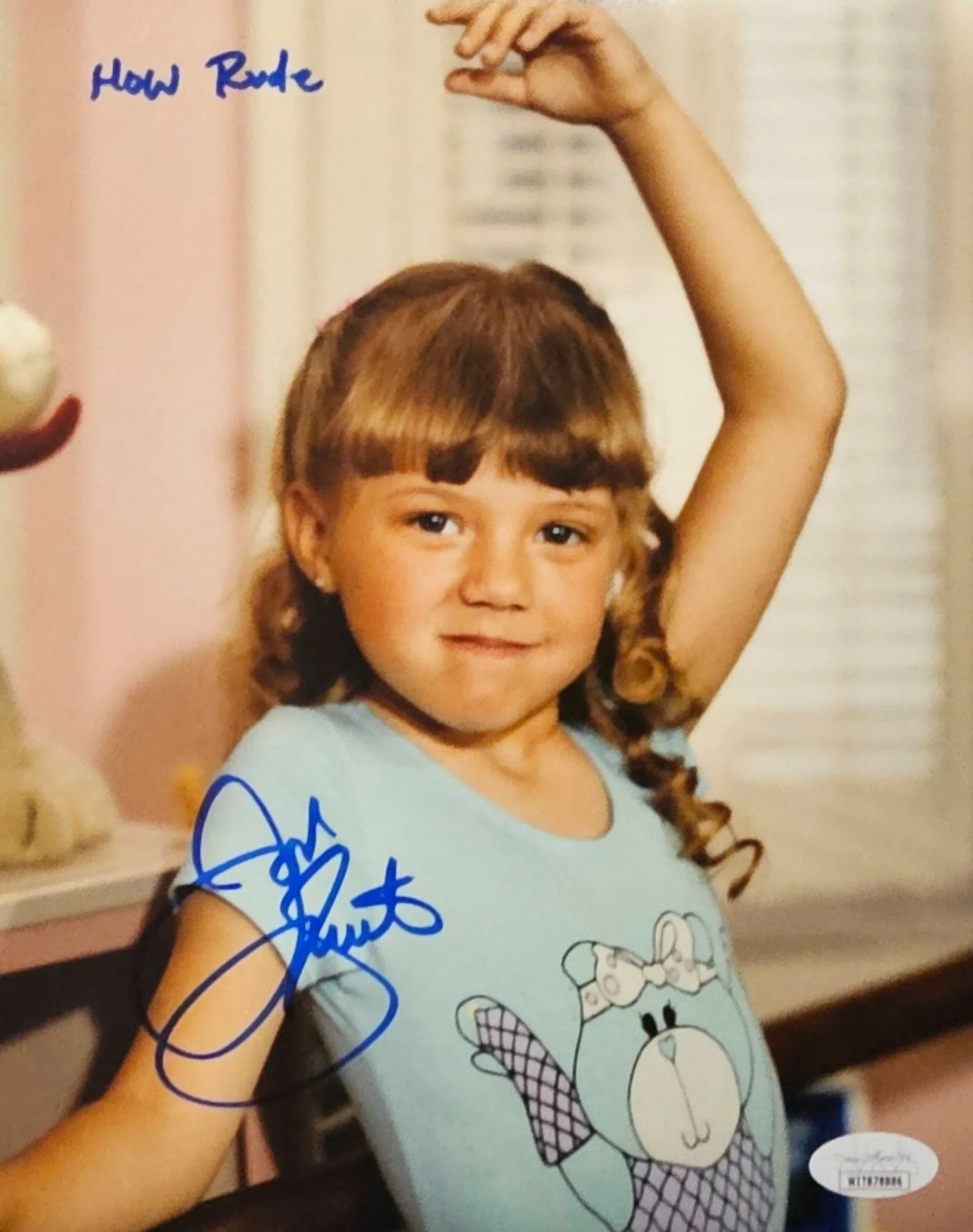 Jodie Sweetin — JODIE SWEETIN Signed Stephanie Tanner FULL HOUSE 8X10 Autograph JSA "HOW RUDE"