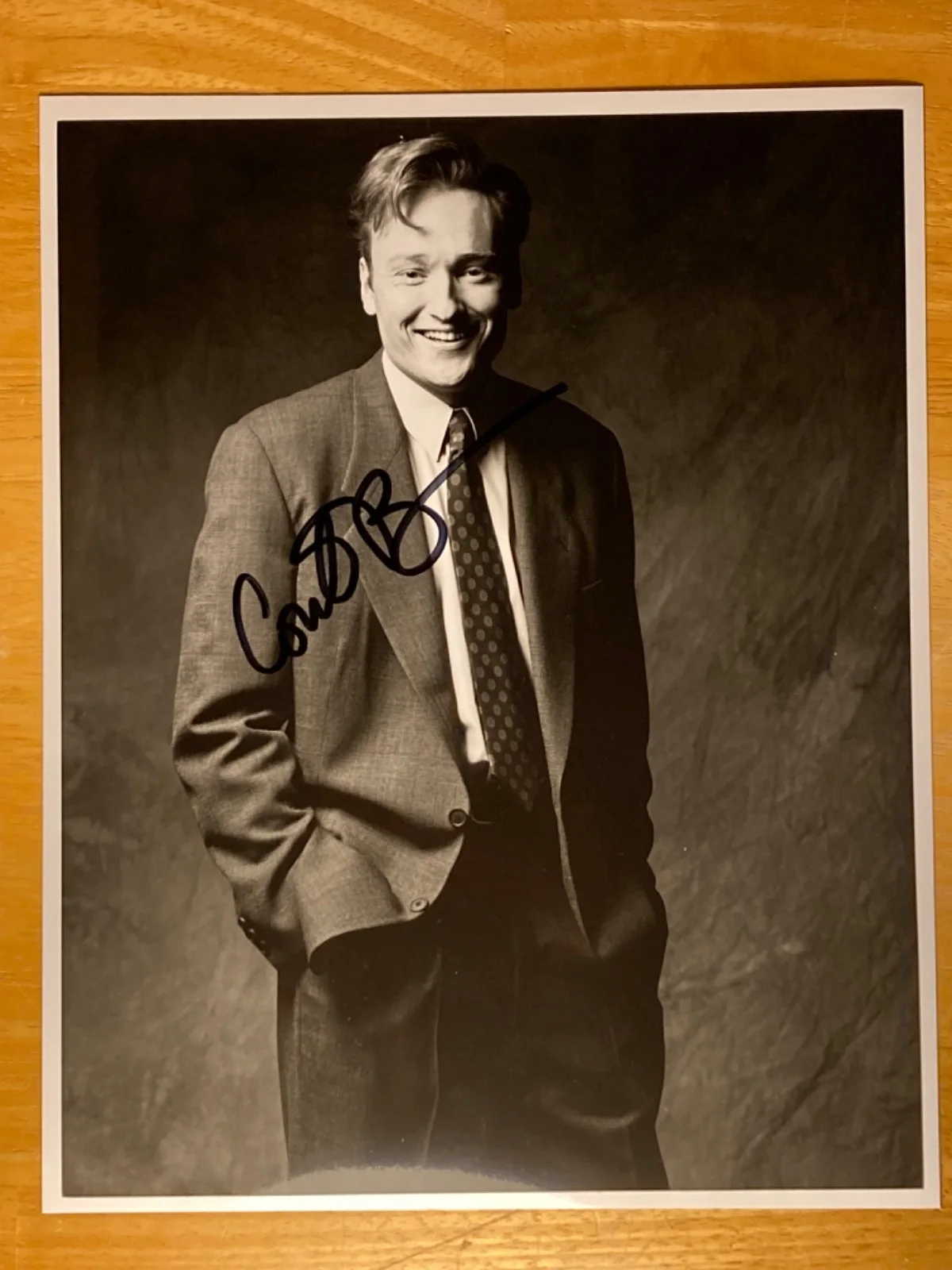 Hand SIGNED Conan O'Brien 8x10 Vintage Photo - Comedian, Late Night TV Host, изображение 2