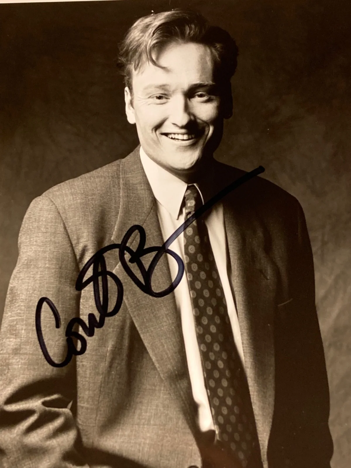 Hand SIGNED Conan O'Brien 8x10 Vintage Photo - Comedian, Late Night TV Host, изображение 3