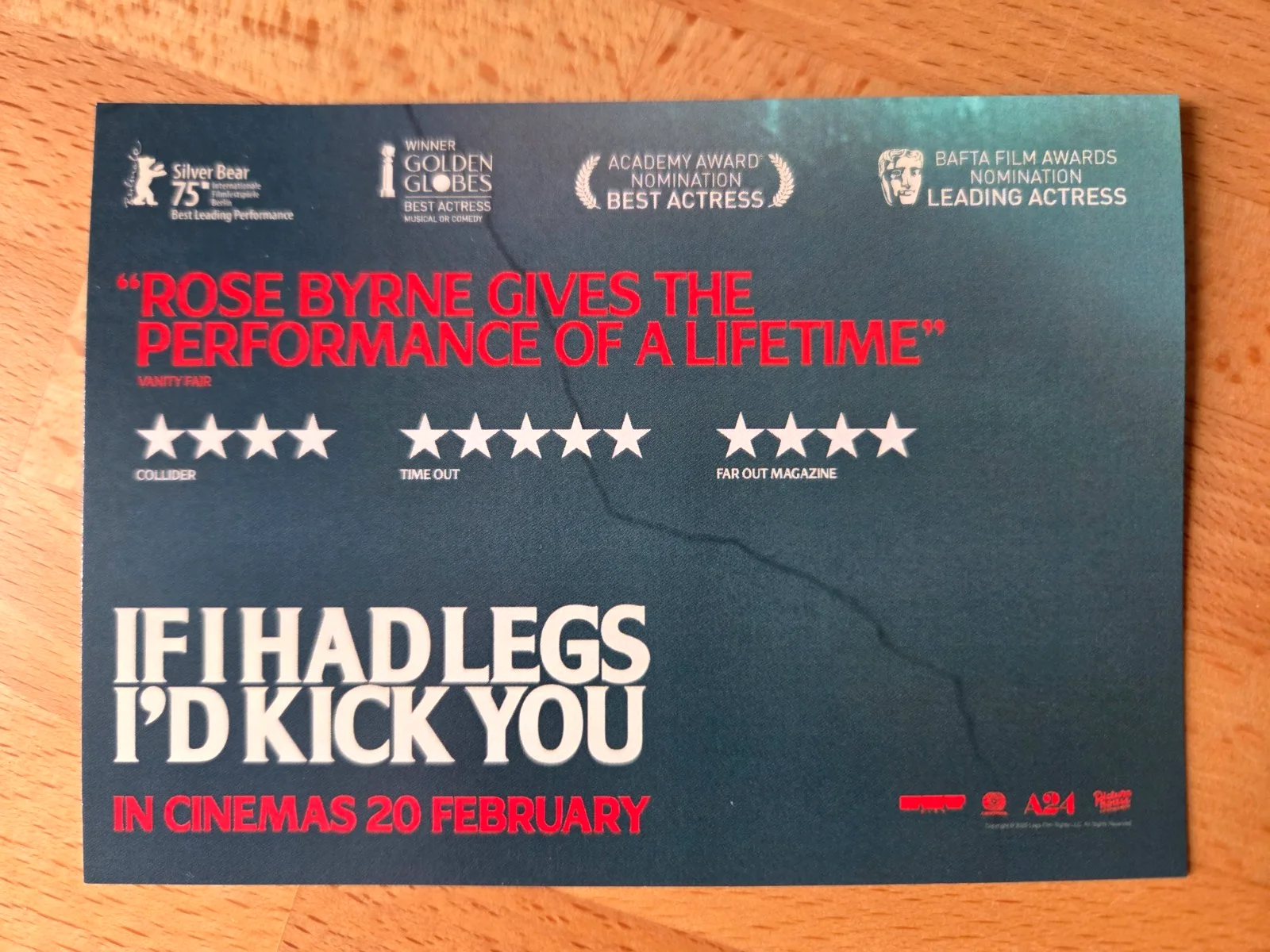 10 x IF I HAD LEGS I'D KICK YOU promo postcards (Rose Byrne movie), изображение 3