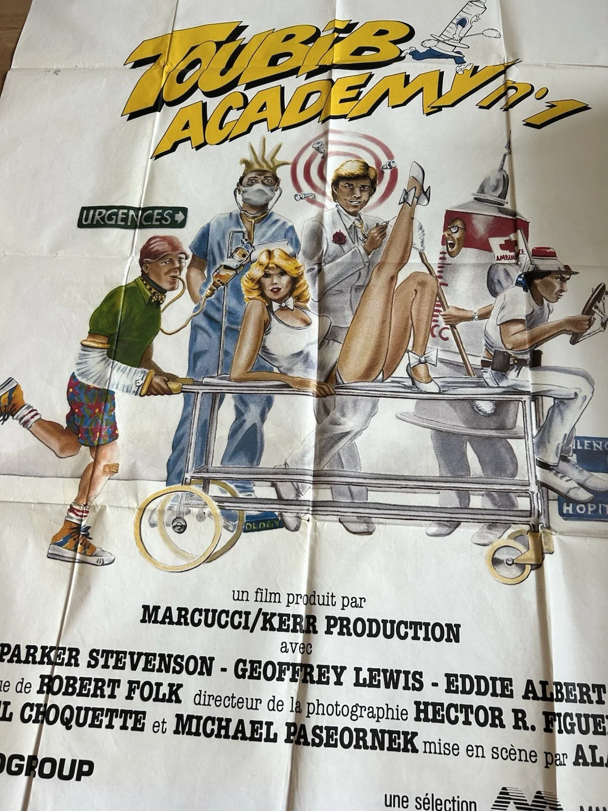 TOUBIB ACADEMY NUMERO UN (STITCHES) VINTAGE FRENCH MOVIE POSTER - 120x160cm 1985, изображение 3