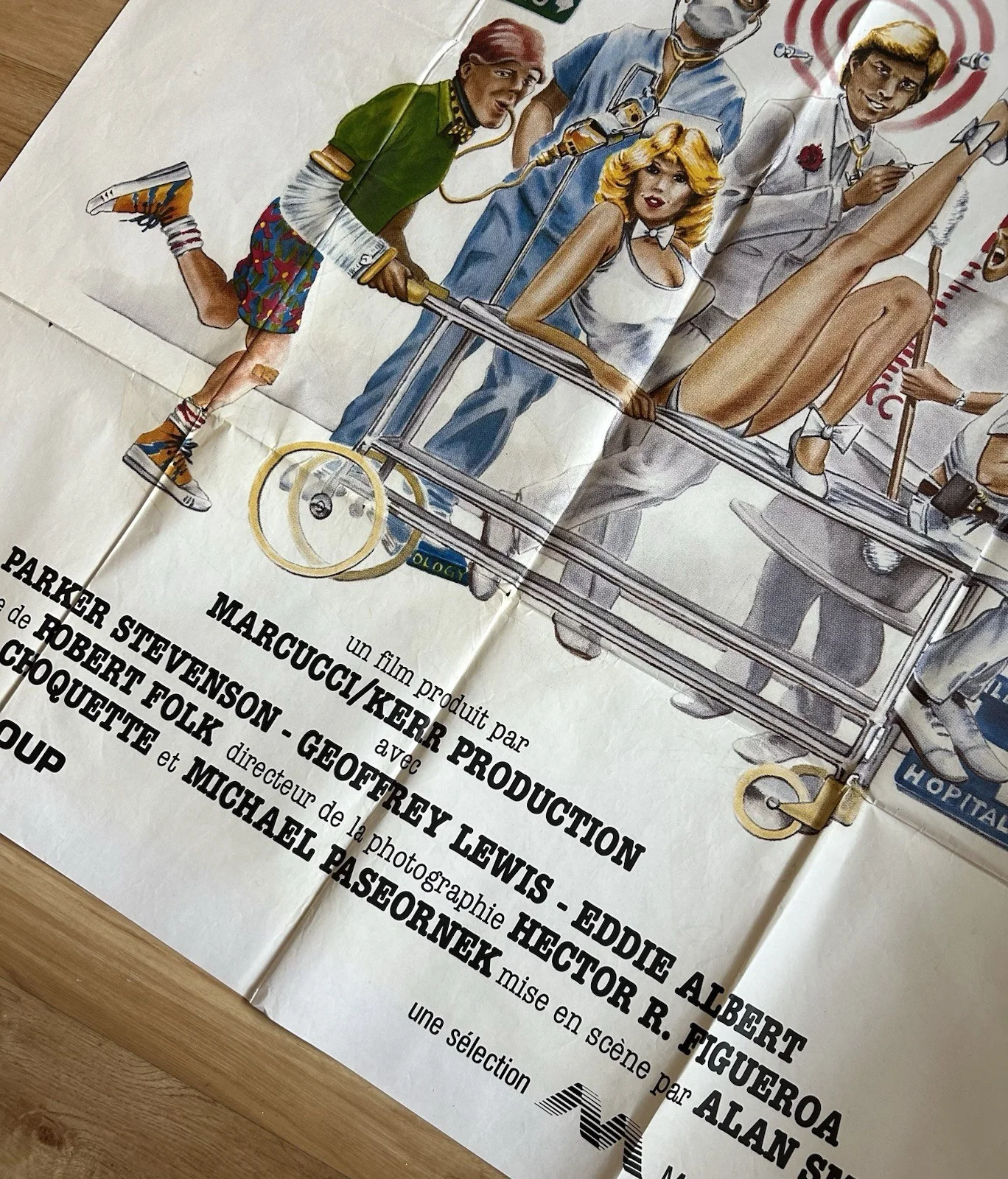 TOUBIB ACADEMY NUMERO UN (STITCHES) VINTAGE FRENCH MOVIE POSTER - 120x160cm 1985, изображение 5
