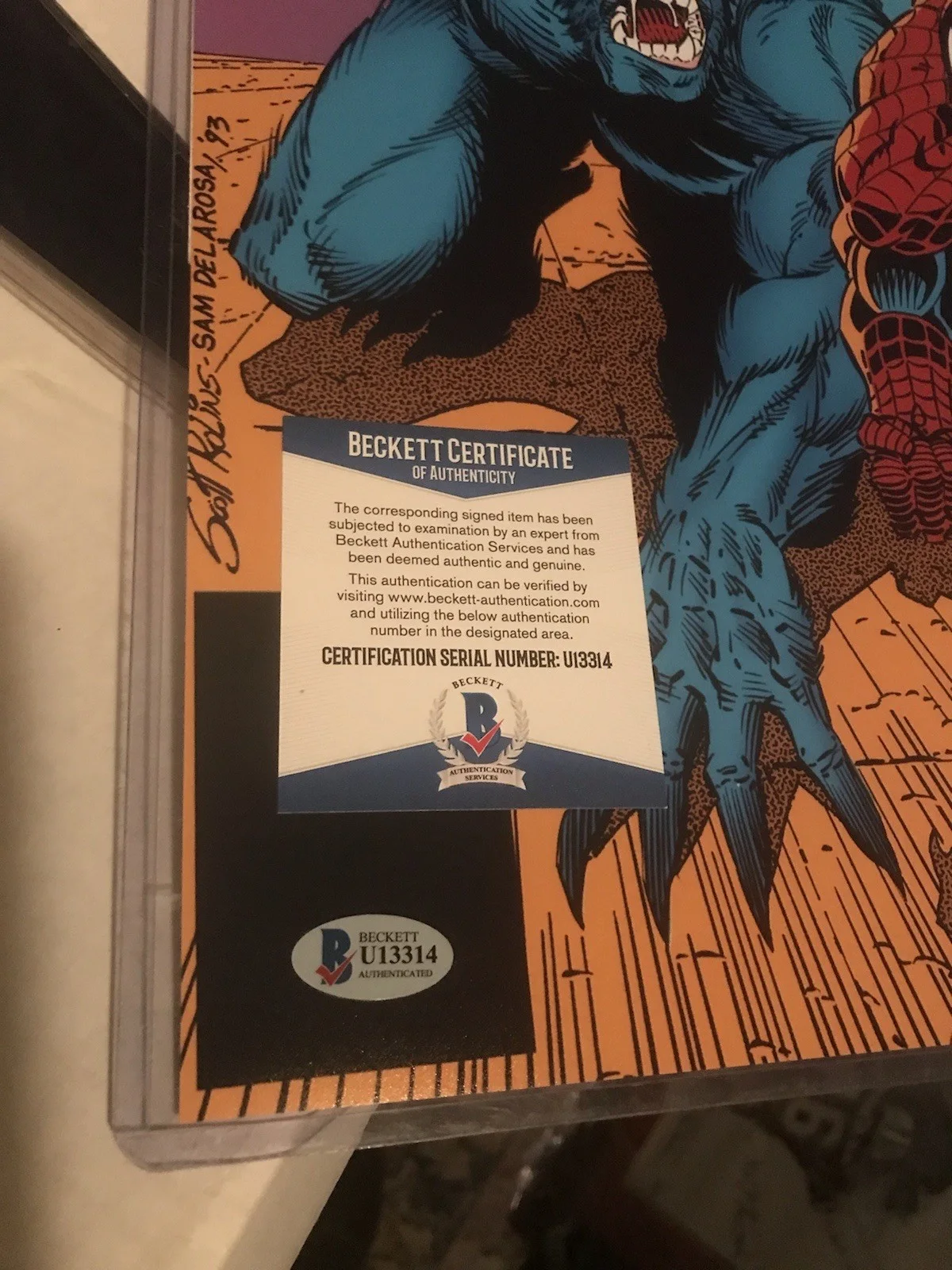 SAM DE LA ROSA — SAM DE LA ROSA SIGNED SPIDER-MAN MUTANT AGENDA 11x17 POSTER & BECKETT CERTIFIED, image 3