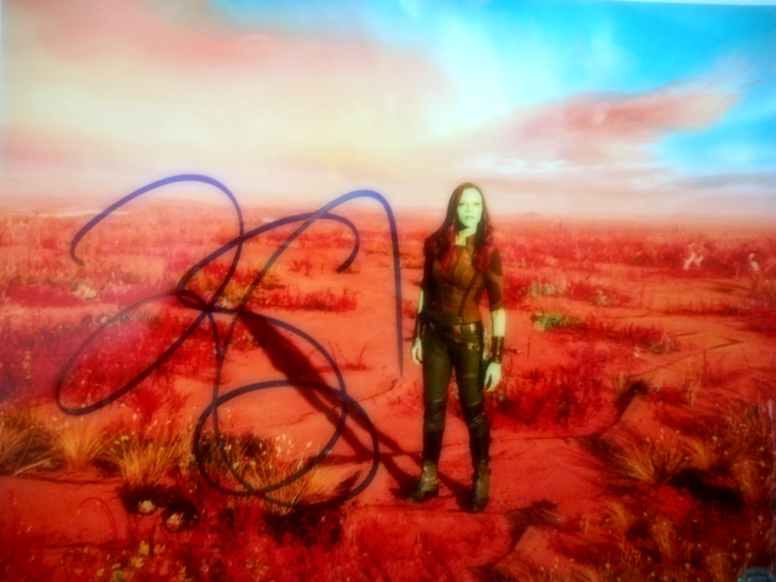 Zoe Saldana — Zoe Saldana signed GUARDIANS of the GALAXY Vol 2 Gamora 8x10 Photo COA # Holo, изображение 2