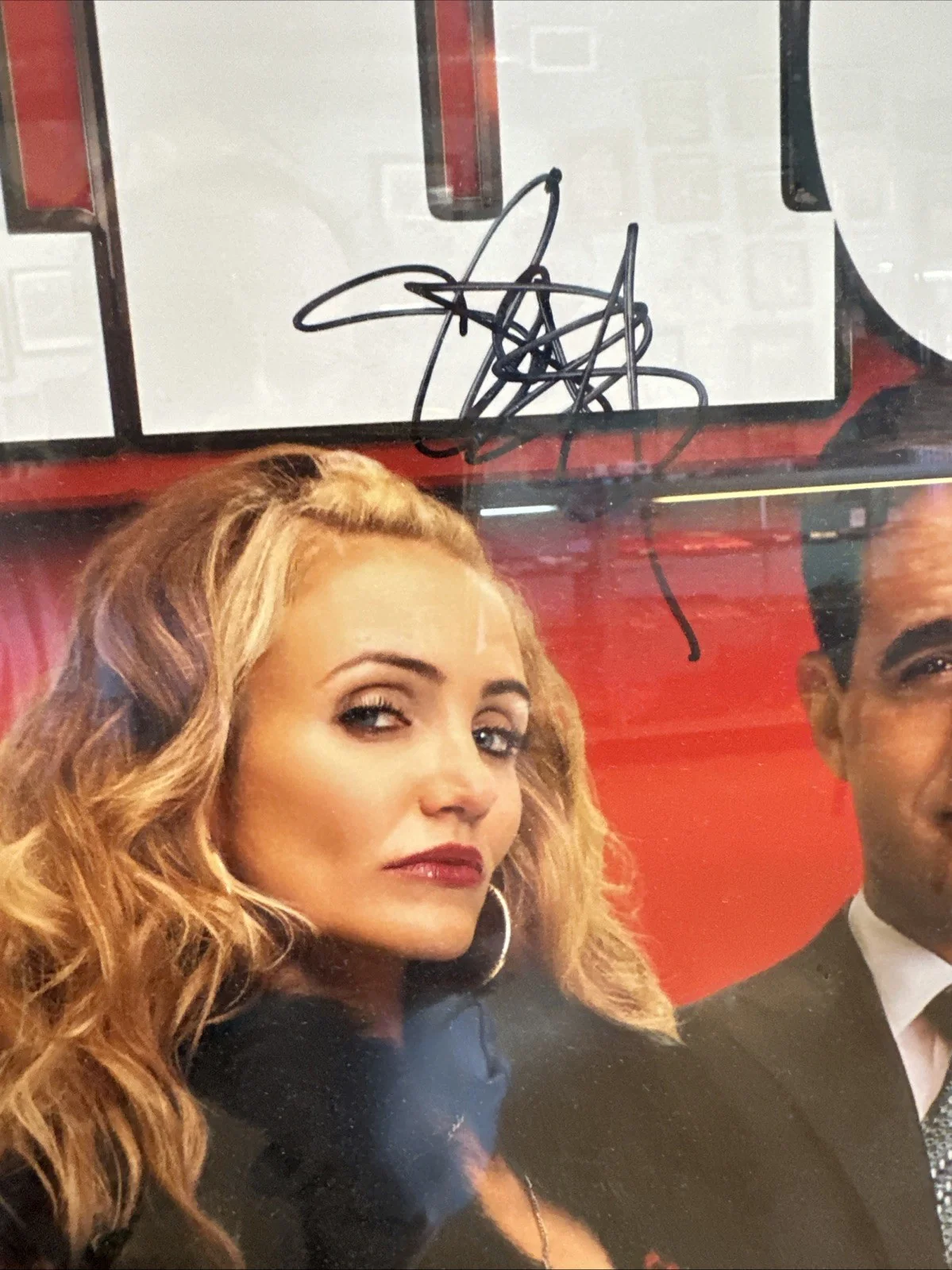 Jamie Fox Cameron Diaz, More — Annie 2014 Movie Poster 24"x36" Glossy Framed And Signed By Cast 5 Signatures, изображение 3