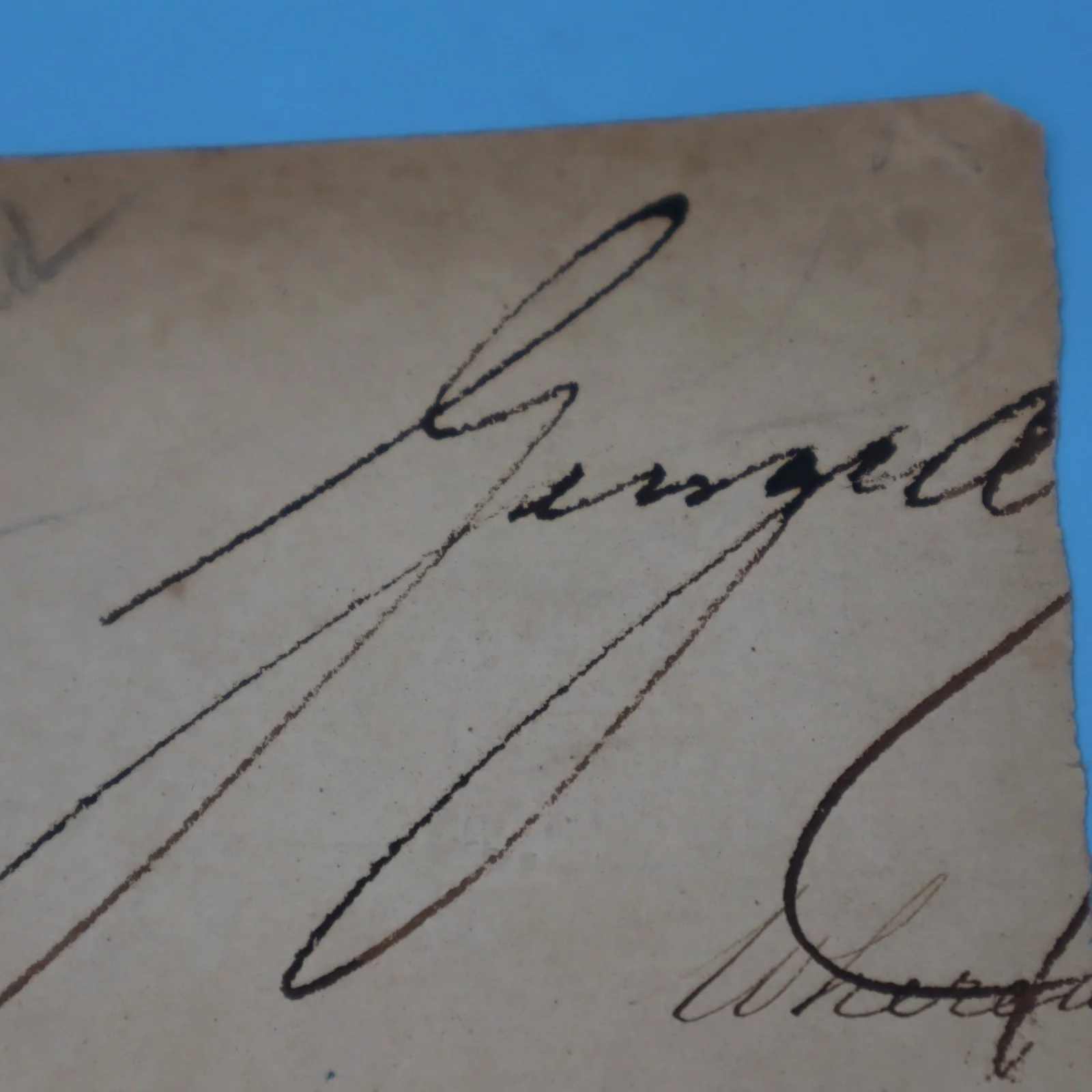 KING George IV signed cut page AUTO HANDWRITTEN LETTER? CHARLES HENRY? TRIAL?, изображение 2