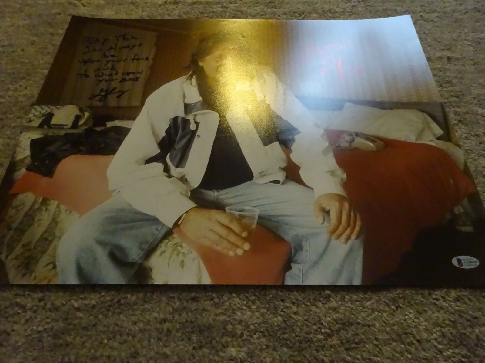 George Jung — Signed George Jung Autographed Photo 16"x20" With Inscription BAS Beckett COA, изображение 2