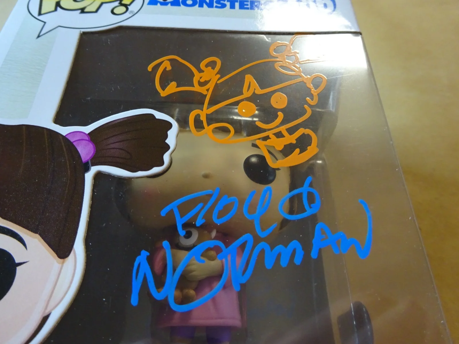 Floyd Norman — Signed & Sketched Floyd Norman Disney Boo Monsters Inc Funko Pop Beckett BAS COA, image 4