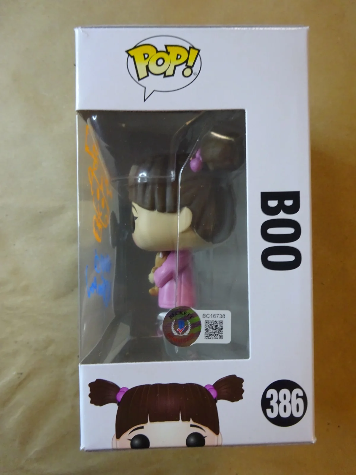 Floyd Norman — Signed & Sketched Floyd Norman Disney Boo Monsters Inc Funko Pop Beckett BAS COA, image 5