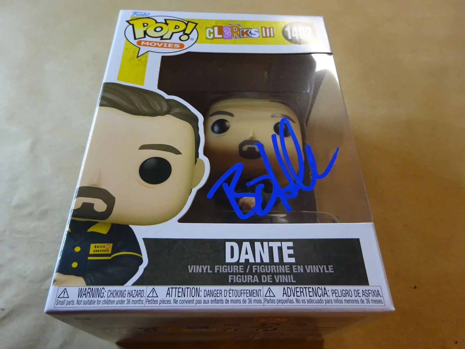 Brian O'Halloran — Signed Brian O'Halloran Autographed Dante Clerks III Funko Pop 1482 BAS COA, изображение 2