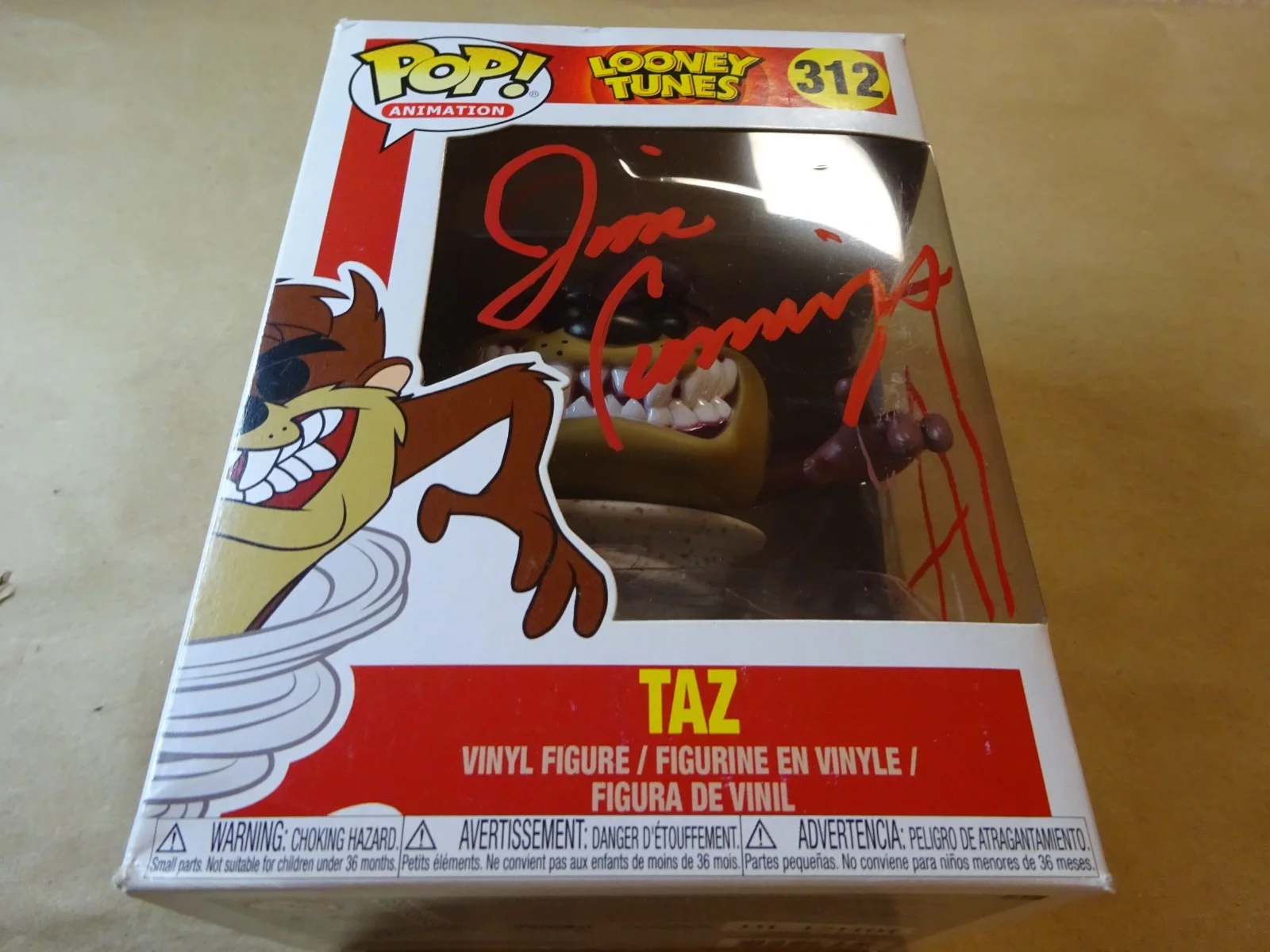 Jim Cummings — Signed Jim Cummings Autographed Taz Looney Tunes Funko Pop JSA COA, image 3
