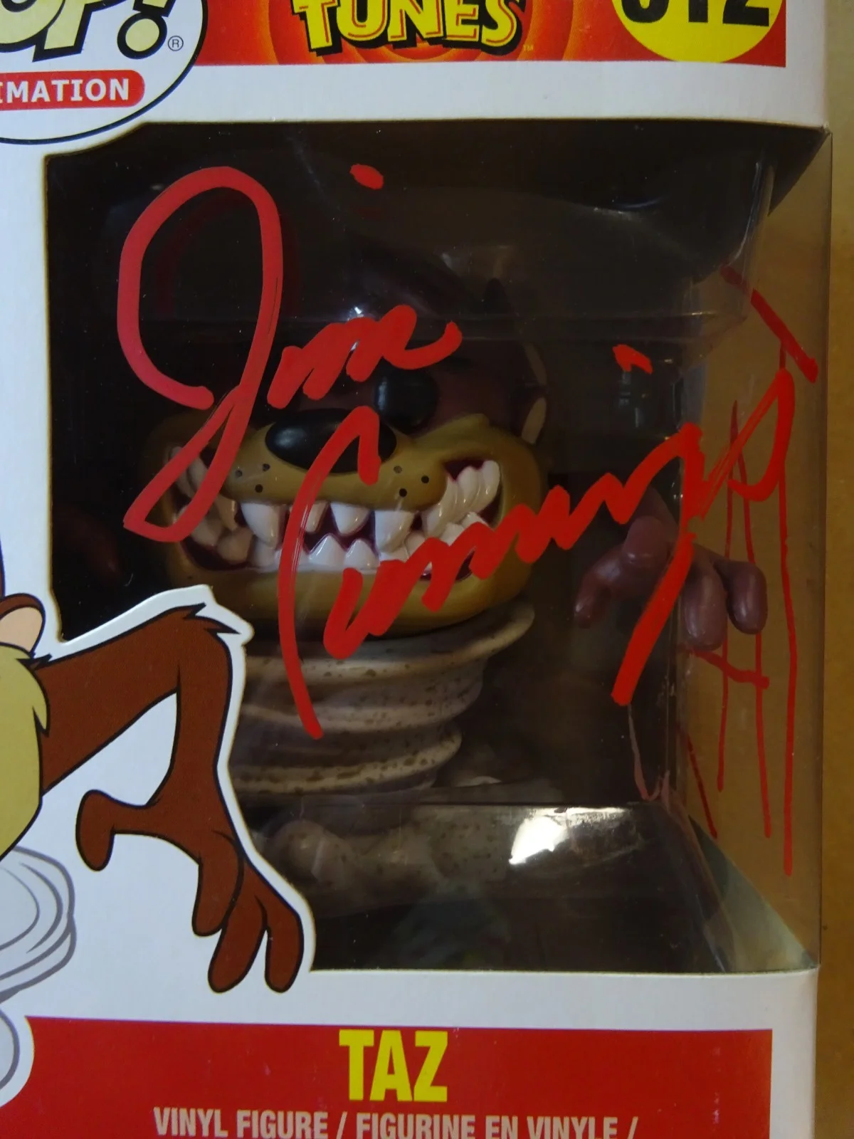 Jim Cummings — Signed Jim Cummings Autographed Taz Looney Tunes Funko Pop JSA COA, image 4