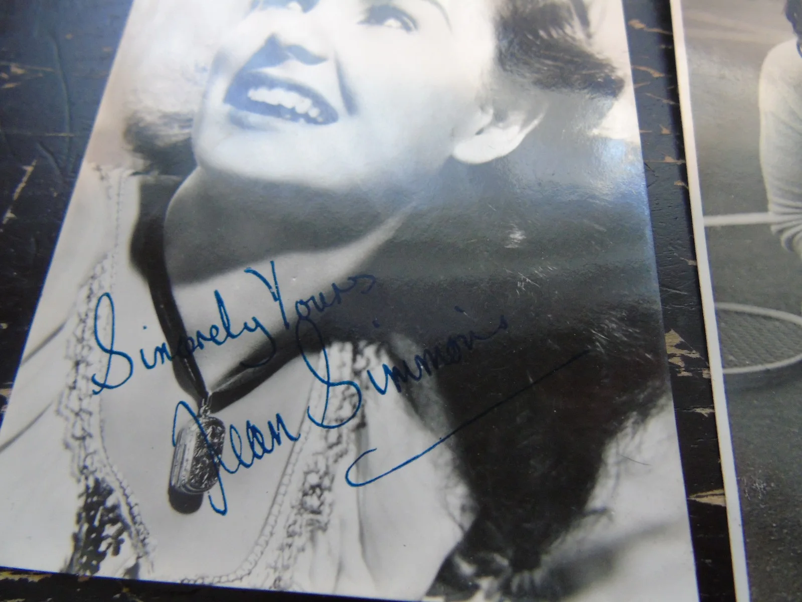 Jean Simmons Hand Signed Picture +5 Postcards Picturegoer Blue Lagoon, image 2