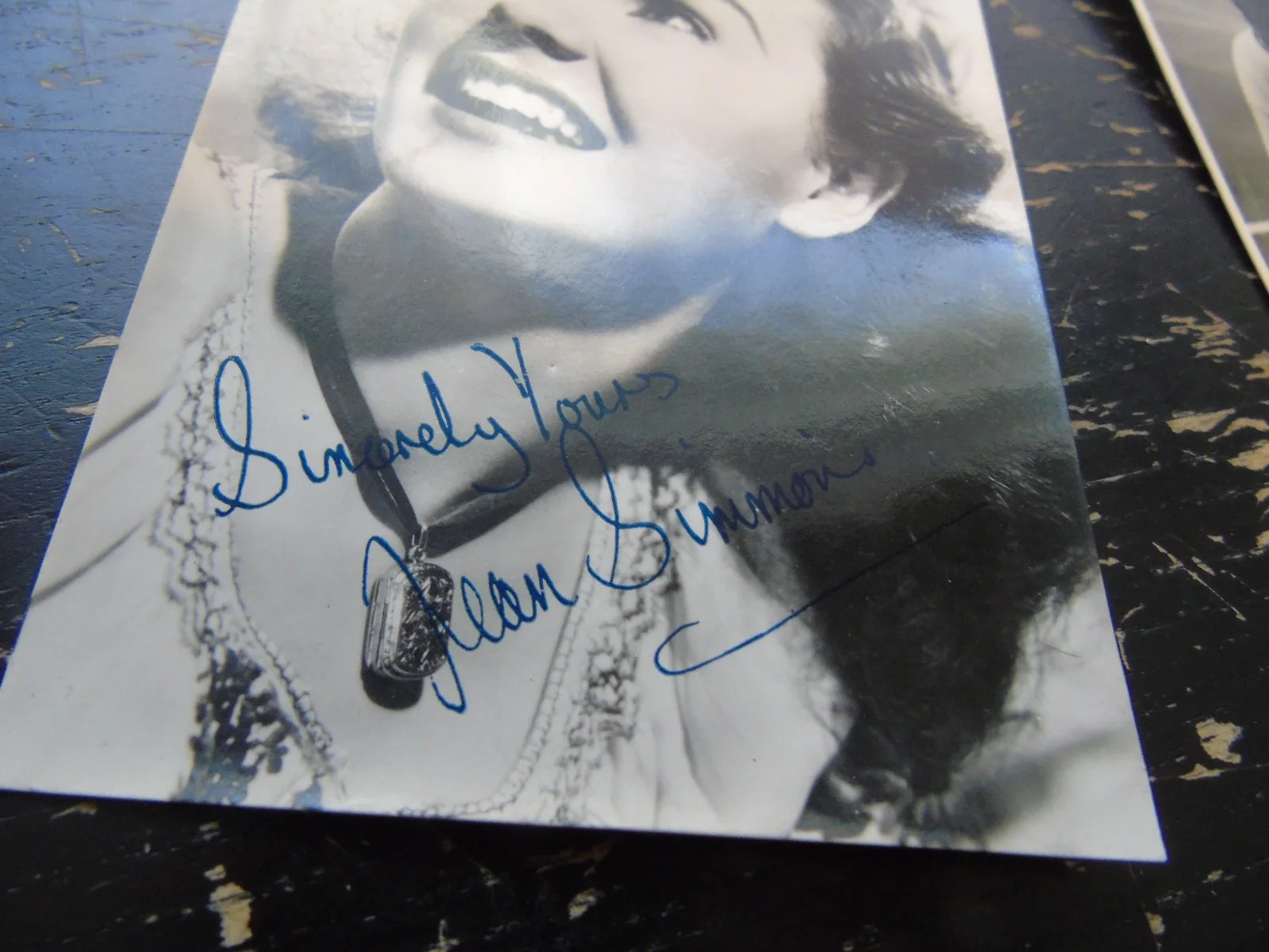 Jean Simmons Hand Signed Picture +5 Postcards Picturegoer Blue Lagoon, image 4