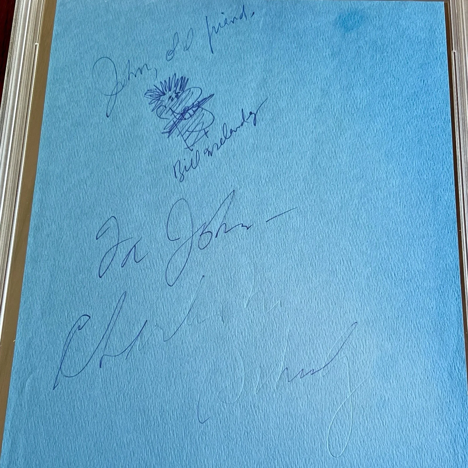 Charles Schulz — CHARLES M. SCHULZ & BILL MELENDEZ Autograph PEANUTS Doodle Artwork Signed * PSA, image 3