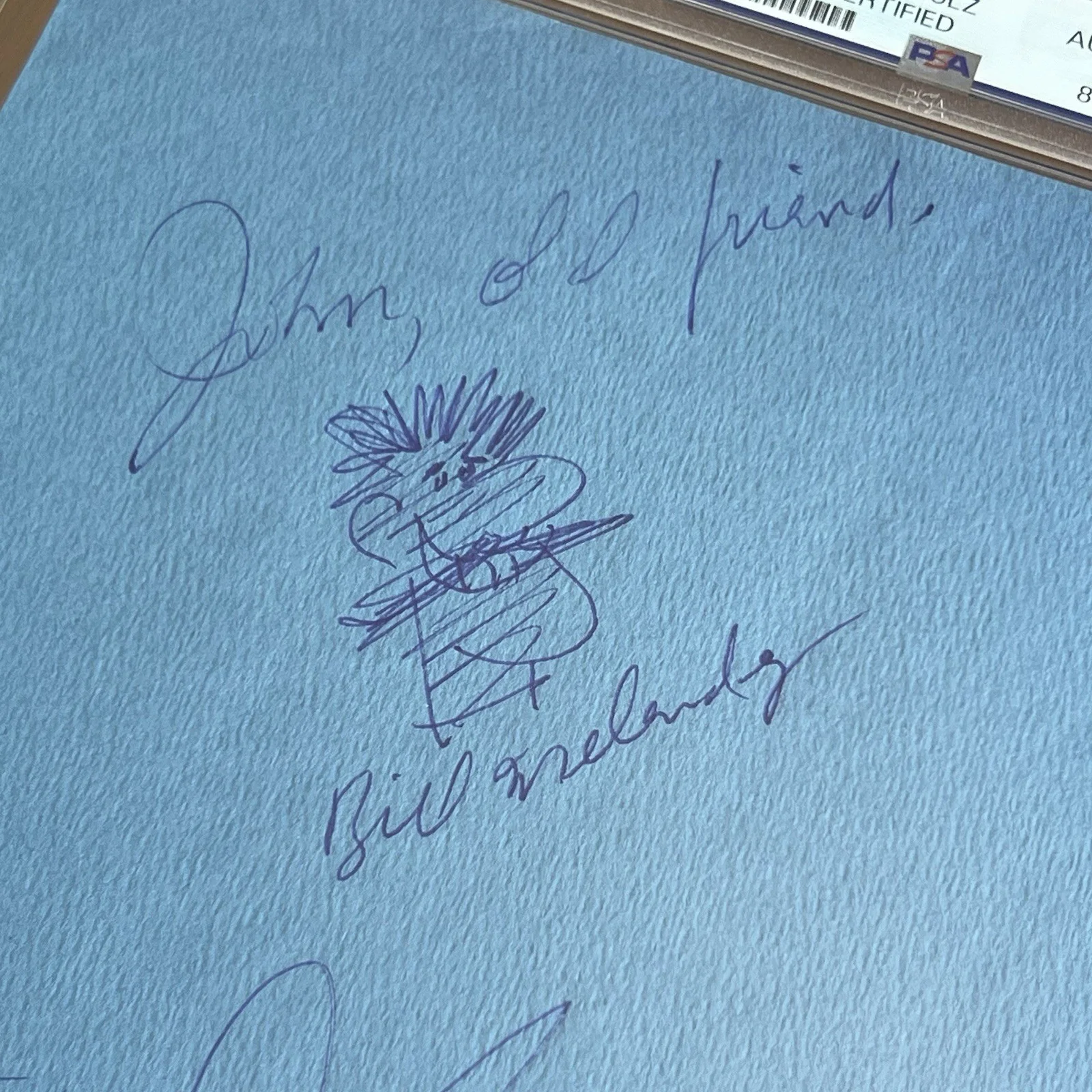 Charles Schulz — CHARLES M. SCHULZ & BILL MELENDEZ Autograph PEANUTS Doodle Artwork Signed * PSA, image 5