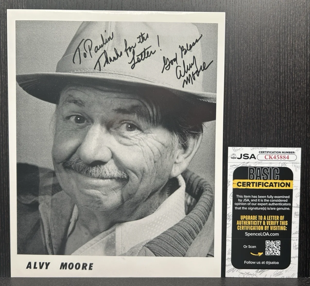 Alvy Moore — ALVY MOORE HAND SIGNED 8x10 PHOTO Actor's Original Autograph JSA COA Green Acres, изображение 2