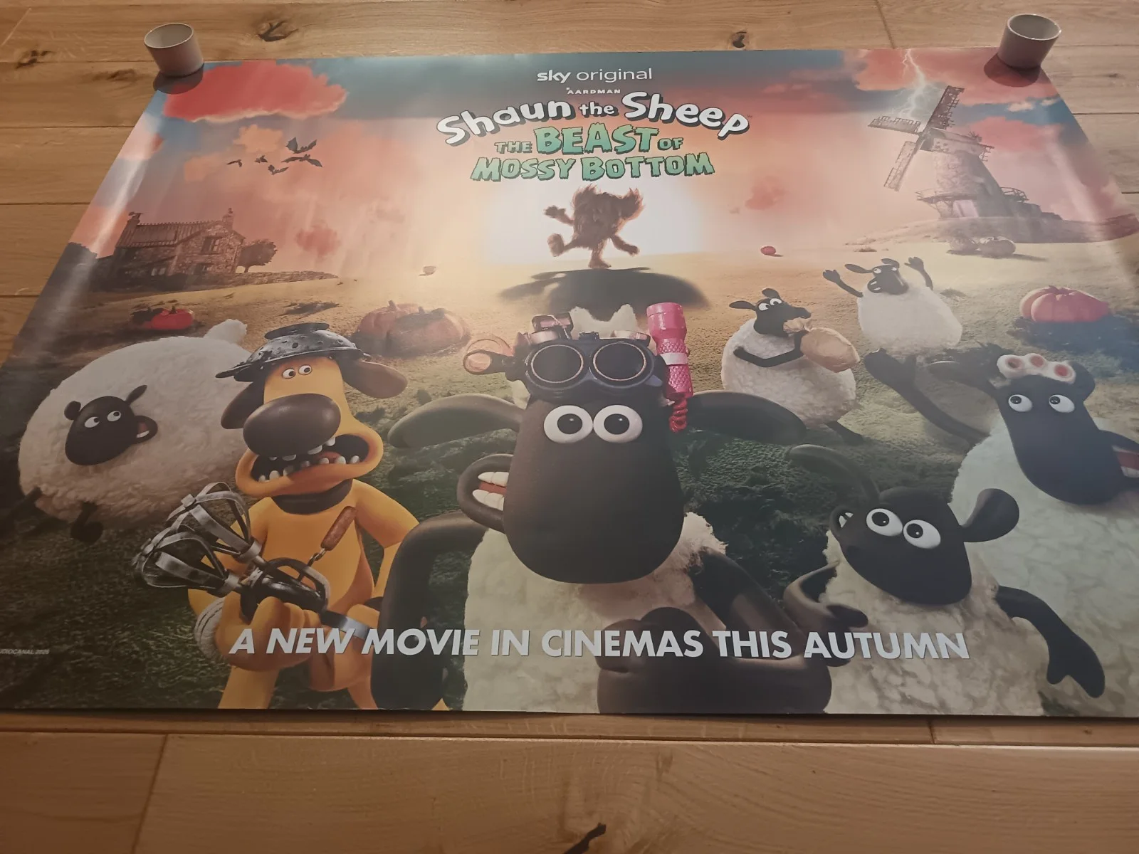 Shaun The Sheep The Monster of Mossy Bottom Cinema Quad Poster 30"x40" Dbl sided, изображение 2