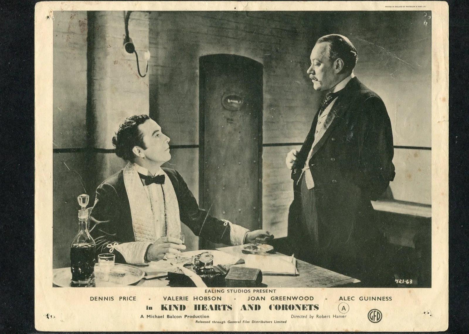 KIND HEARTS AND CORONETS -Ealing - VERY RARE original UK 8x10 FOH lobby card set, изображение 2