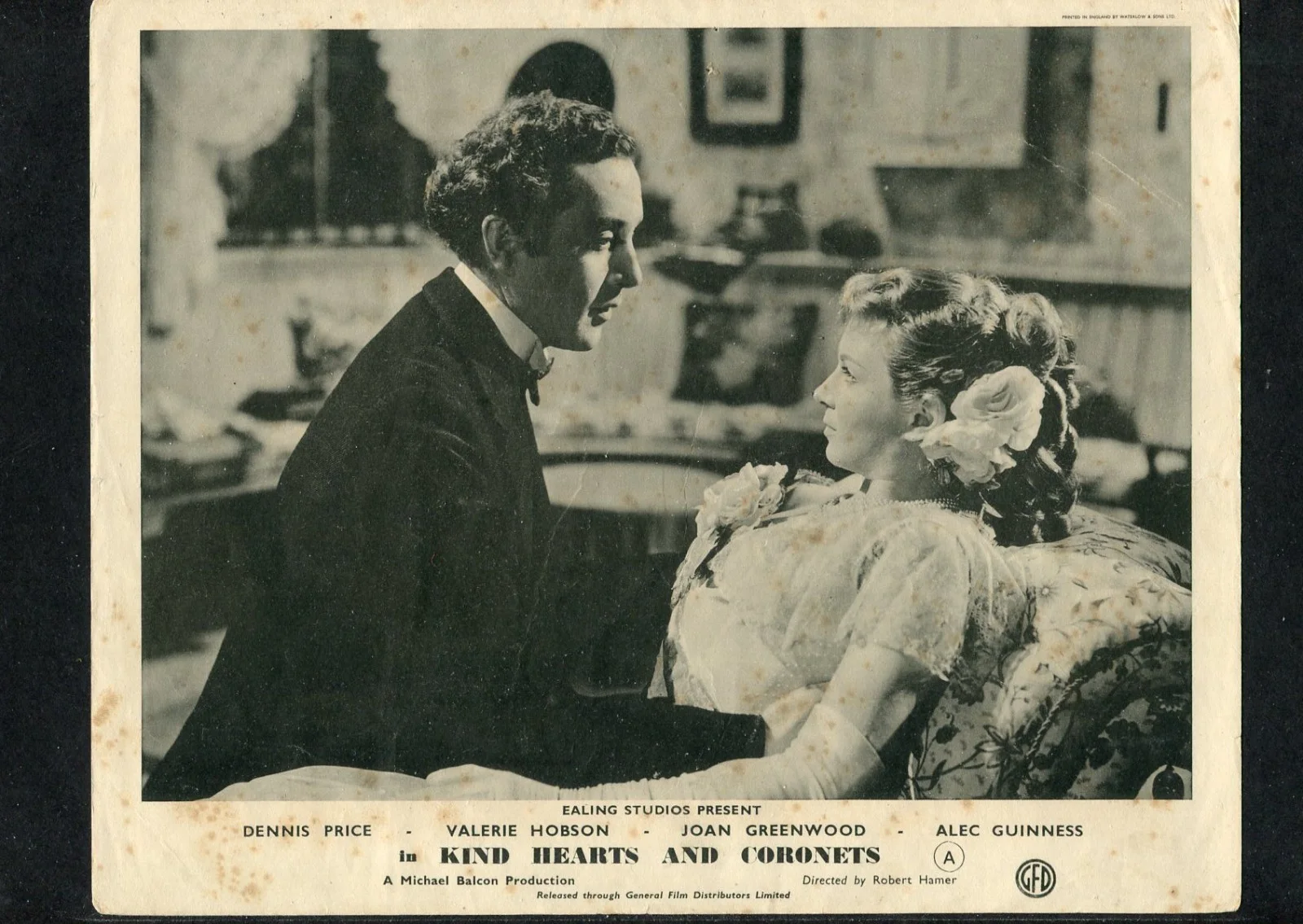 KIND HEARTS AND CORONETS -Ealing - VERY RARE original UK 8x10 FOH lobby card set, изображение 4