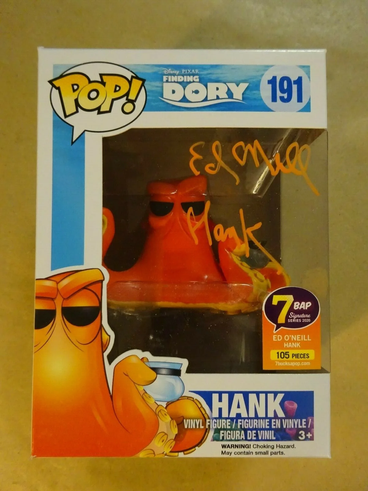 Ed O'Neill — Autographed ED O'NEILL Signed HANK Finding Dory 191 FUNKO POP JSA COA, image 2