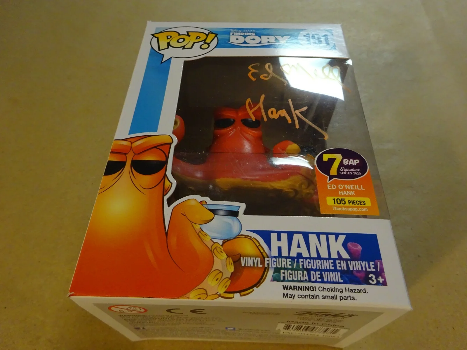 Ed O'Neill — Autographed ED O'NEILL Signed HANK Finding Dory 191 FUNKO POP JSA COA, image 3