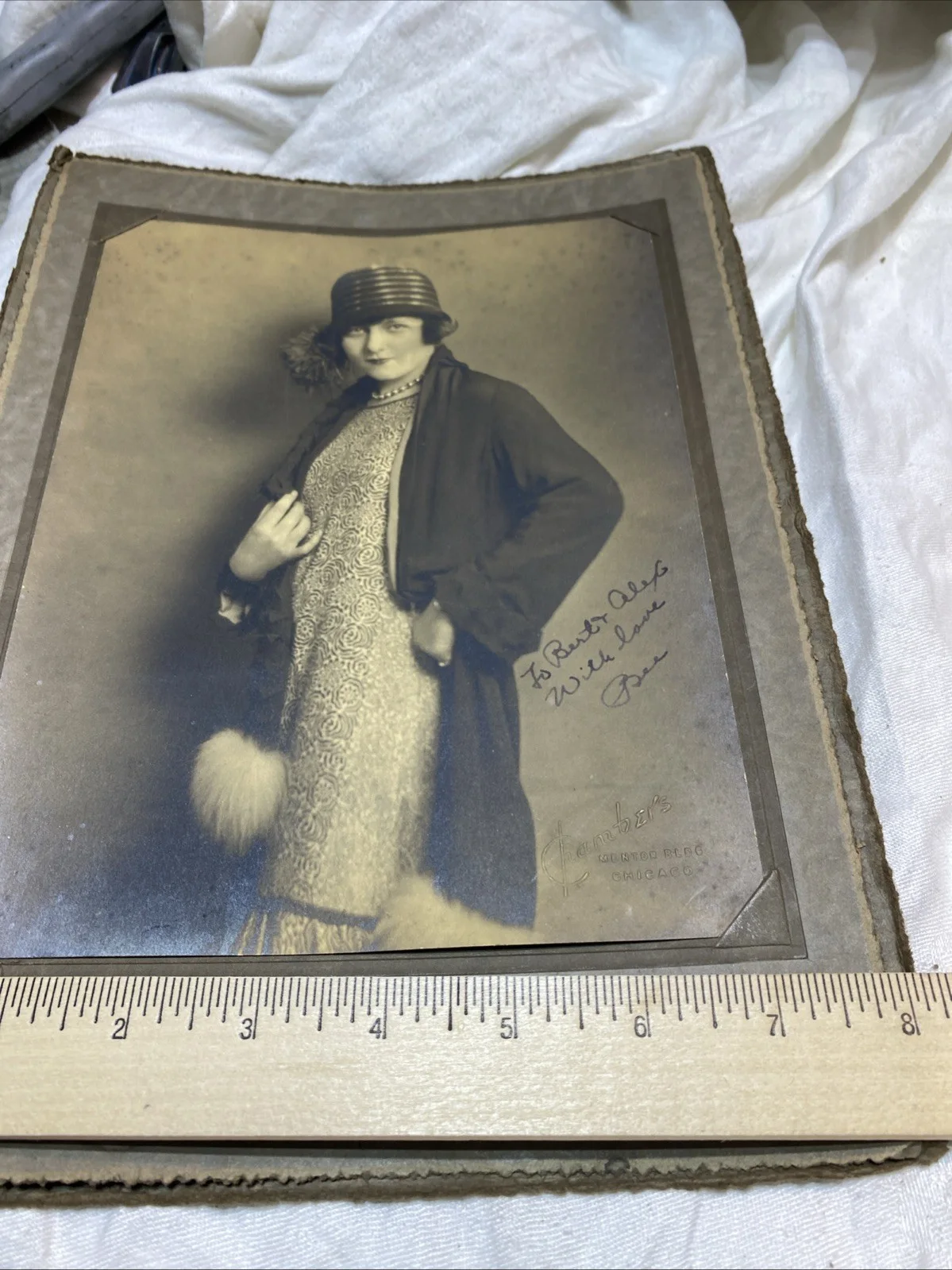 Antique 8x10 signed Actress photo To Bertha & Alex Warshawski Both Famous Artist, изображение 5