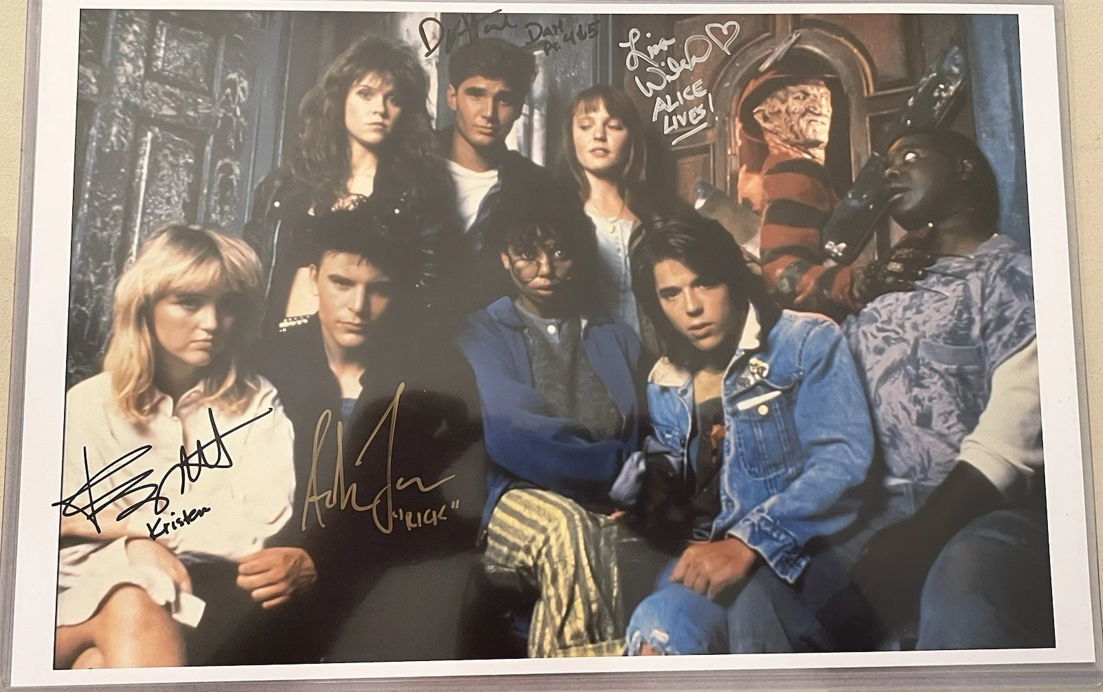A Nightmare On Elm Street 4 11x17 Signed X4 🔥 Tuesday Knight Danny Hassel +, image 2