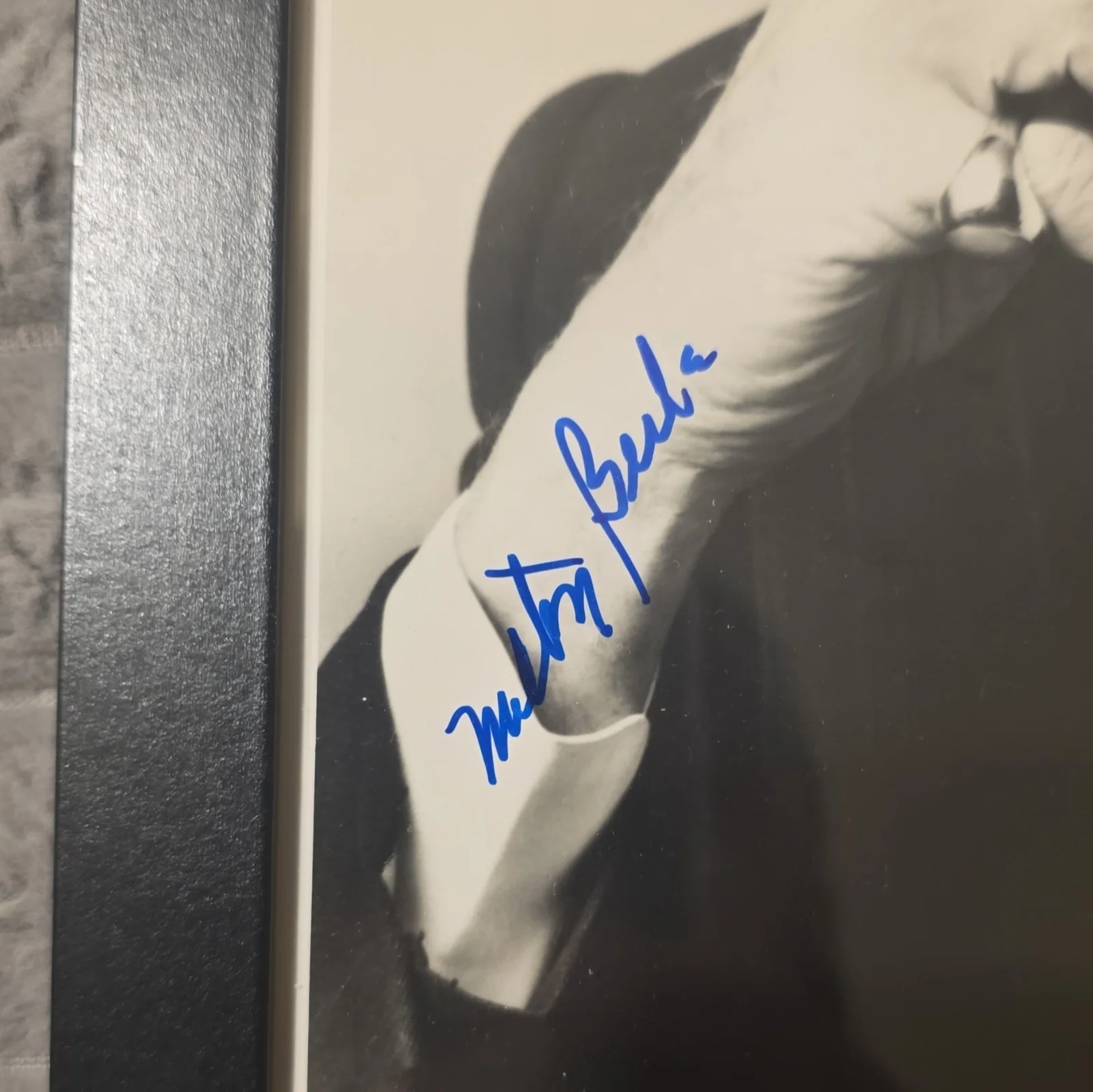 Monty Banks — Milton Berle Autographed Original Framed Photo Beckett Authenticated, image 2