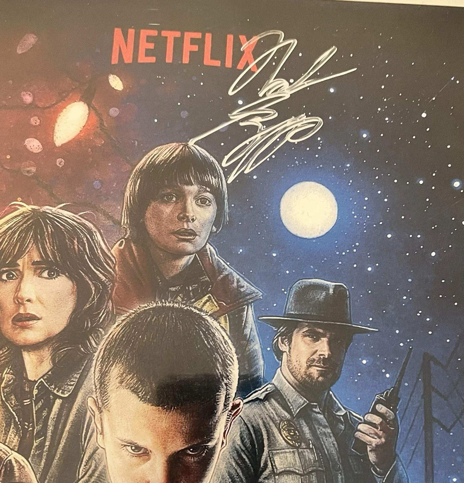 Stranger Things 11x17 Poster Signed X3 🔥 Gaten, Caleb, And Noah!, image 4