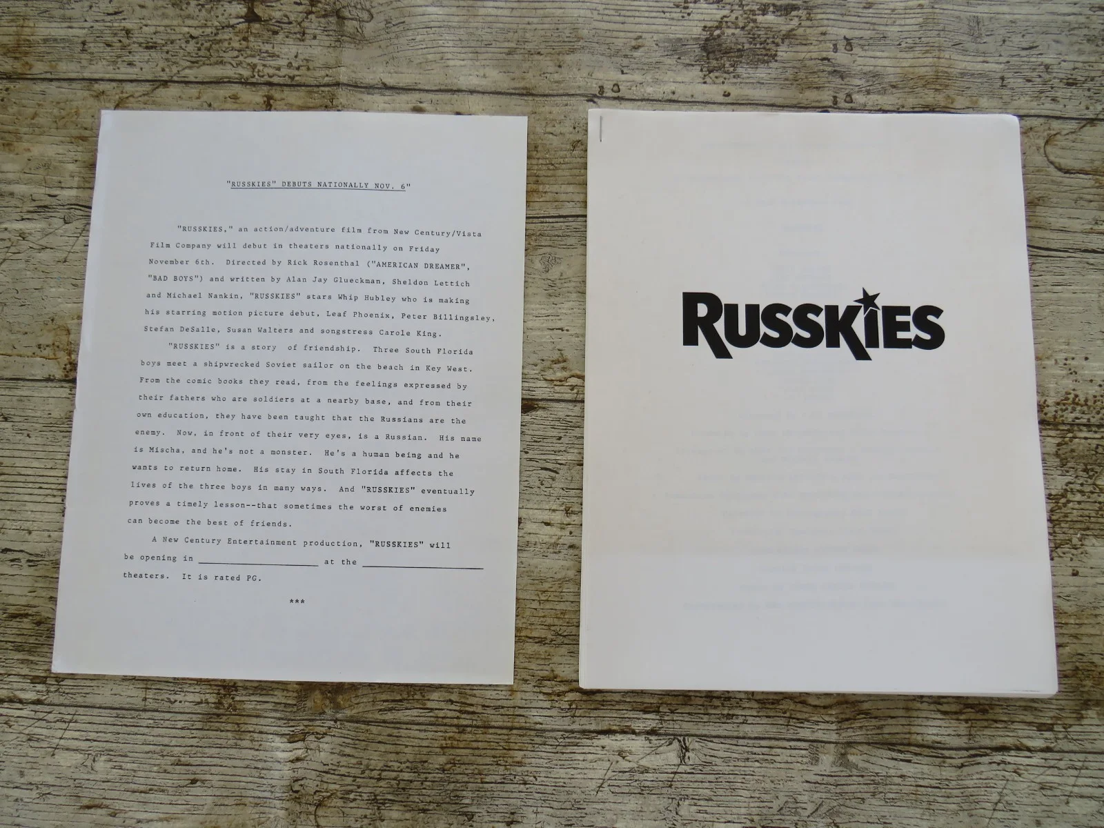 RUSSKIES ORIGINAL 1987 CINEMA FILM MOVIE PRESS KIT Joaquin Phoenix 11 PHOTOS, изображение 3