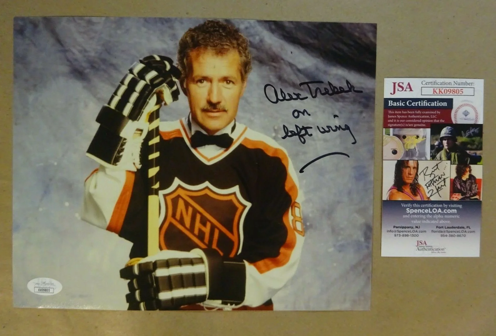 Alex Trebek — Autographed ALEX TREBEK Signed Hockey 8"x10" Photograph JEOPARDY JSA COA