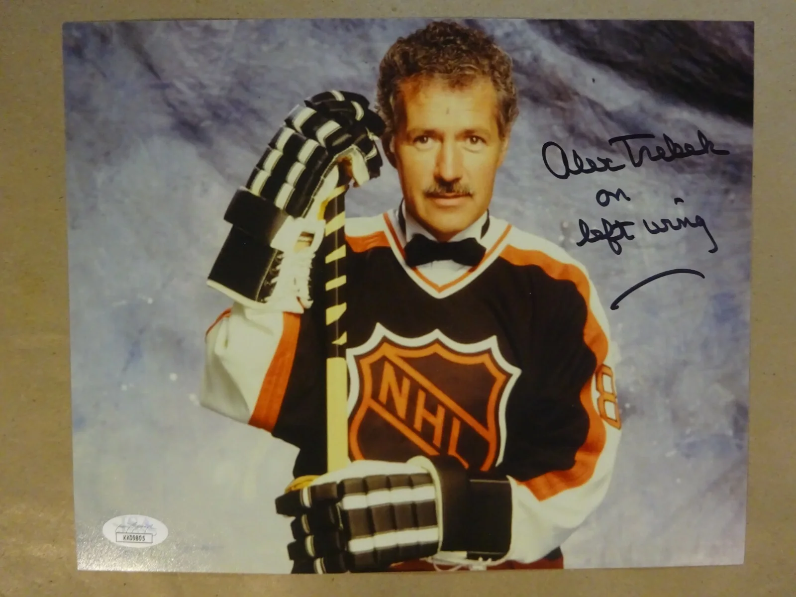 Alex Trebek — Autographed ALEX TREBEK Signed Hockey 8"x10" Photograph JEOPARDY JSA COA, image 2