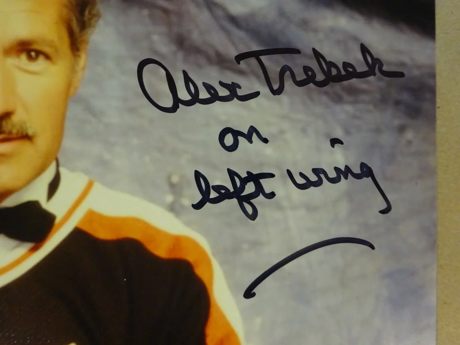 Alex Trebek — Autographed ALEX TREBEK Signed Hockey 8"x10" Photograph JEOPARDY JSA COA, image 4