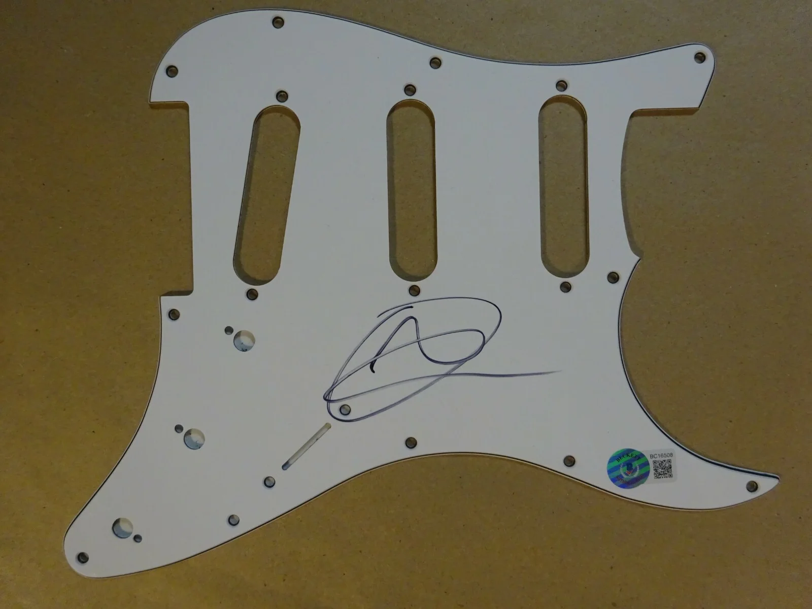 Signed Miley Cyrus Autographed Guitar Pick Guard Beckett BAS COA, image 2