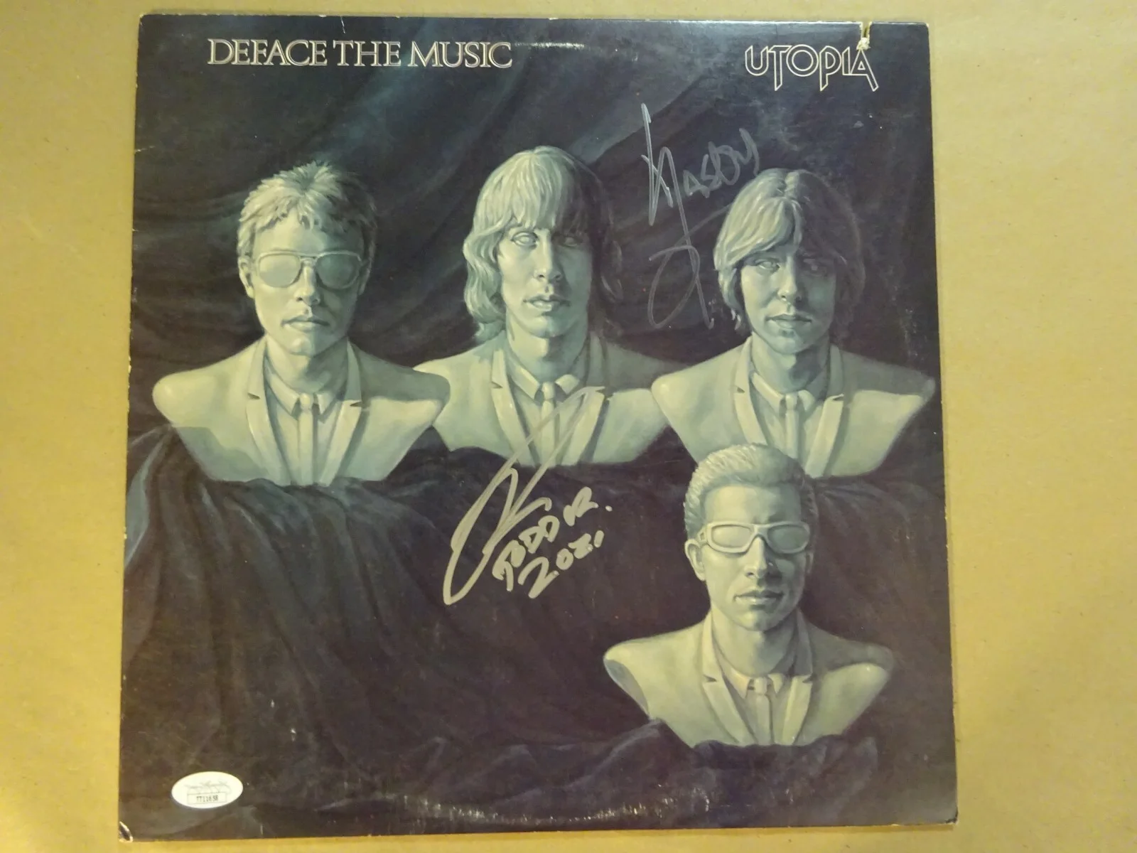 Signed TODD RUNDGREN KASIM SULTON Autographed UTOPIA DEFACE THE MUSIC JSA COA, изображение 2