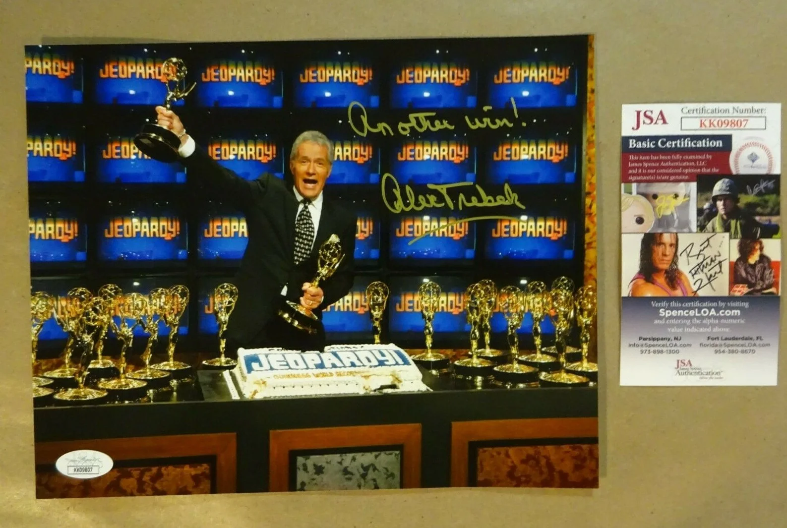 Alex Trebek — Autographed ALEX TREBEK Signed EMMYS 8"x10" Photograph JEOPARDY JSA COA