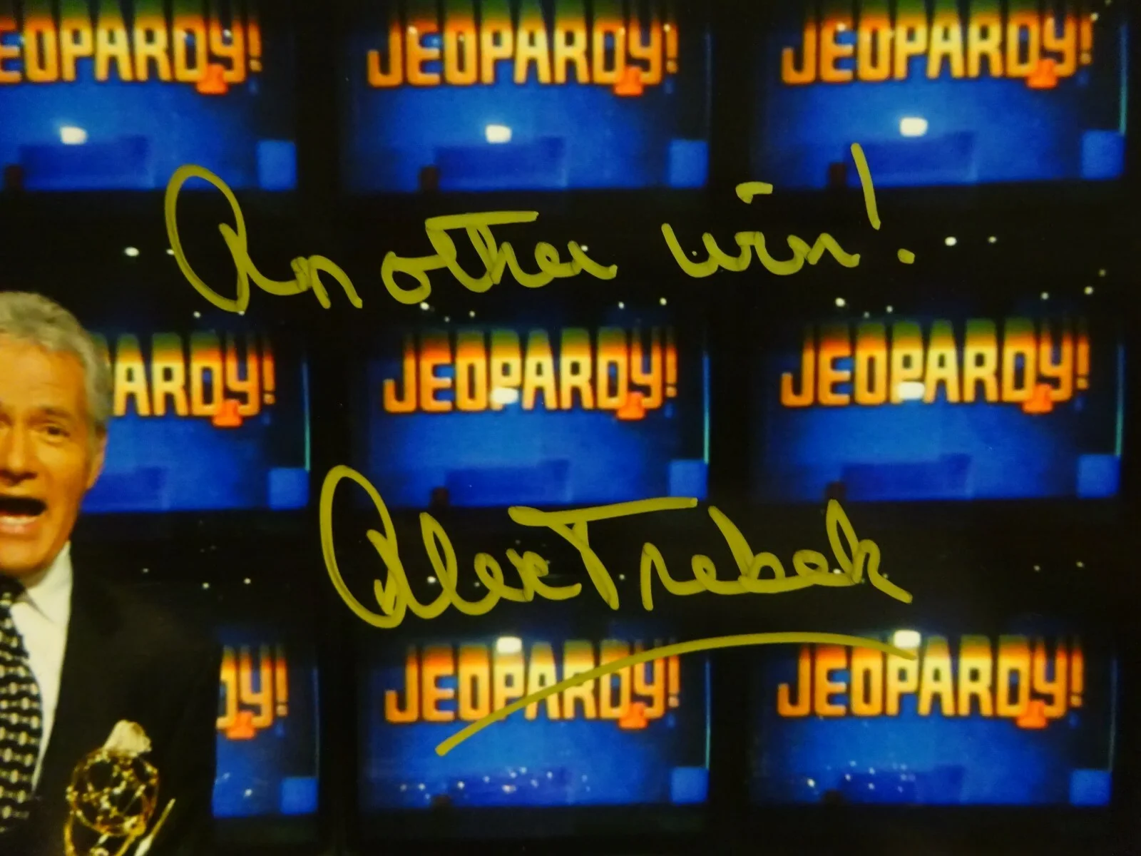Alex Trebek — Autographed ALEX TREBEK Signed EMMYS 8"x10" Photograph JEOPARDY JSA COA, изображение 3