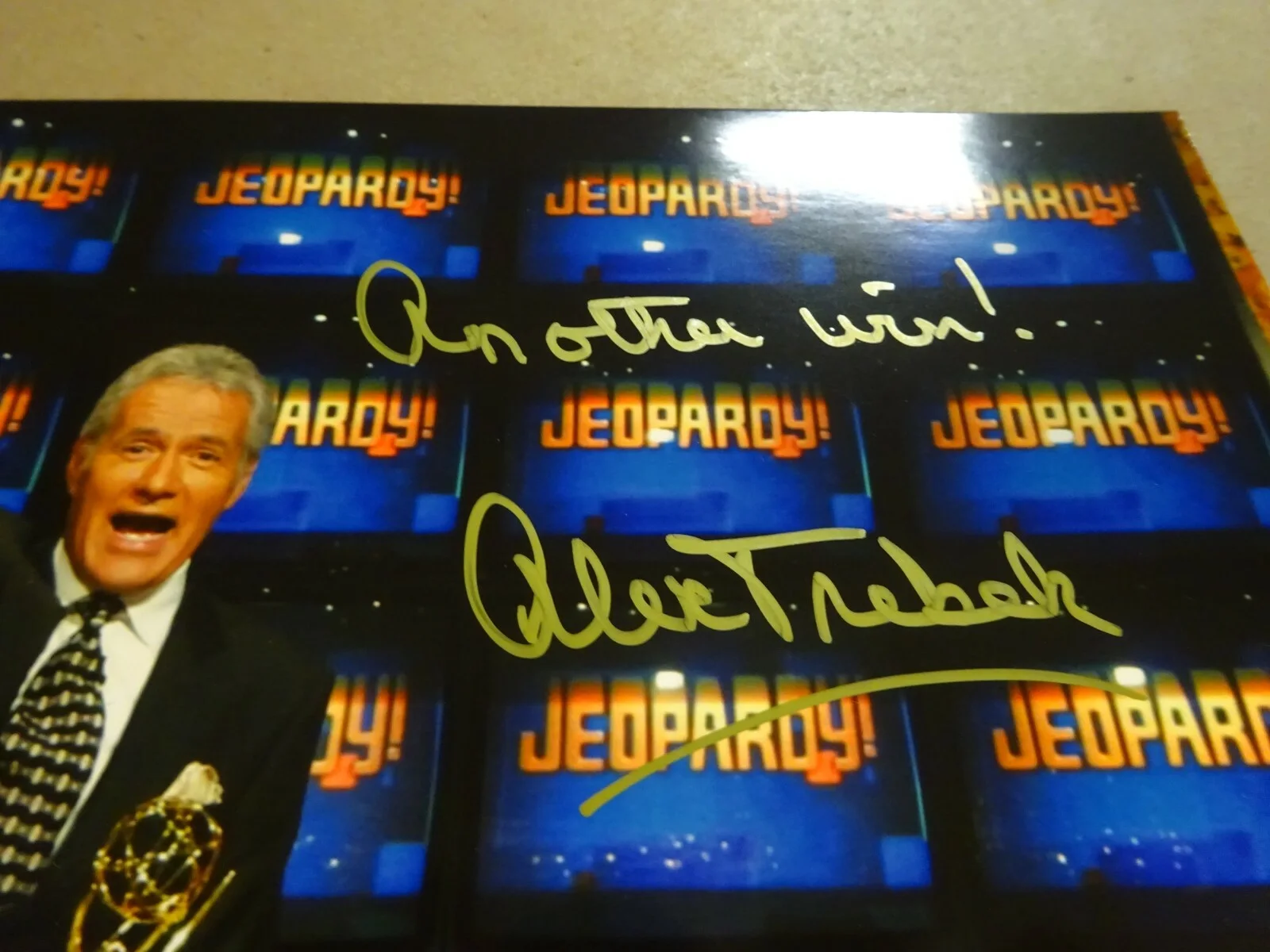 Alex Trebek — Autographed ALEX TREBEK Signed EMMYS 8"x10" Photograph JEOPARDY JSA COA, изображение 4