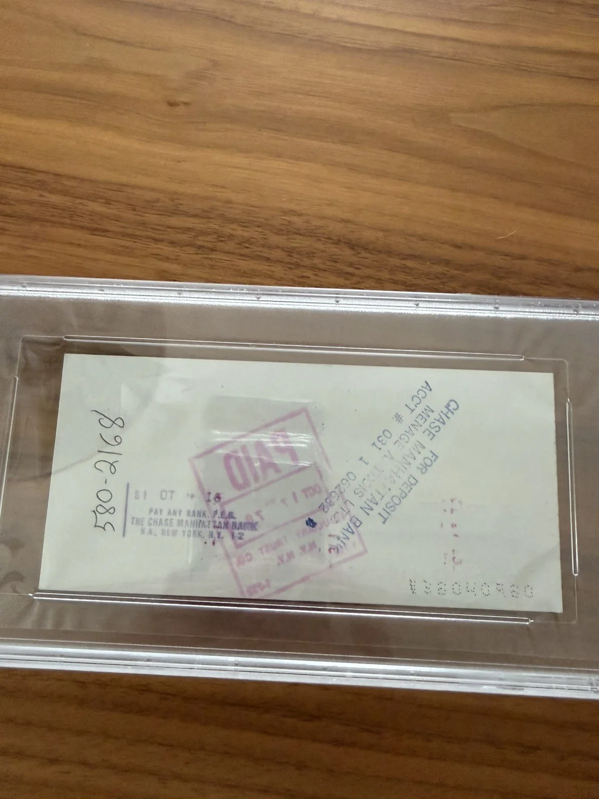 Carrie Fisher — Carrie Fisher (Leia) Signed Autograph Check Encapsulated PSA/DNA STAR WARS, image 5