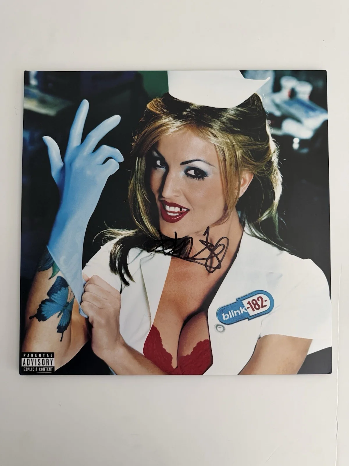 Travis Barker Signed Beckett Authenticated Autograph Blink-182 Vinyl, image 2