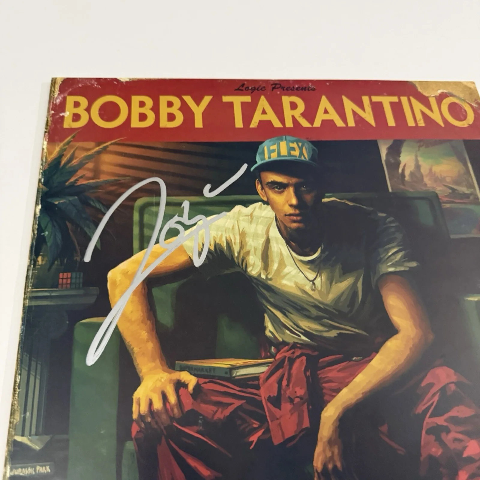 LOGIC RAPPER SIGNED BOBBY TARANTINO VINYL RECORD RATTPACK JSA COA, image 2