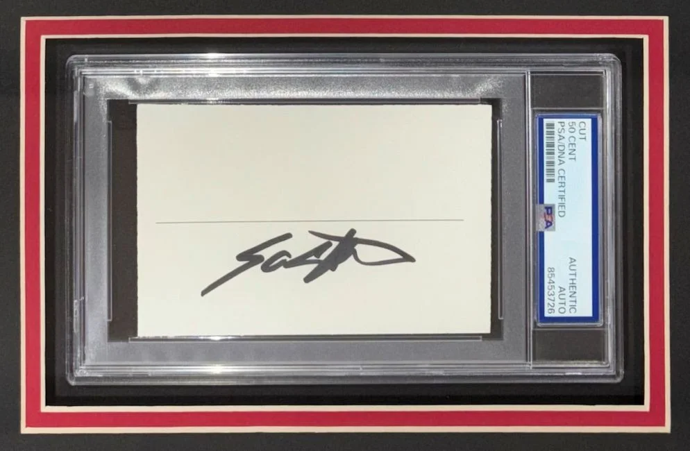 50 Cent — 50 Cent Signed Framed Cut Signature w/ 8x10 Photo PSA, изображение 2