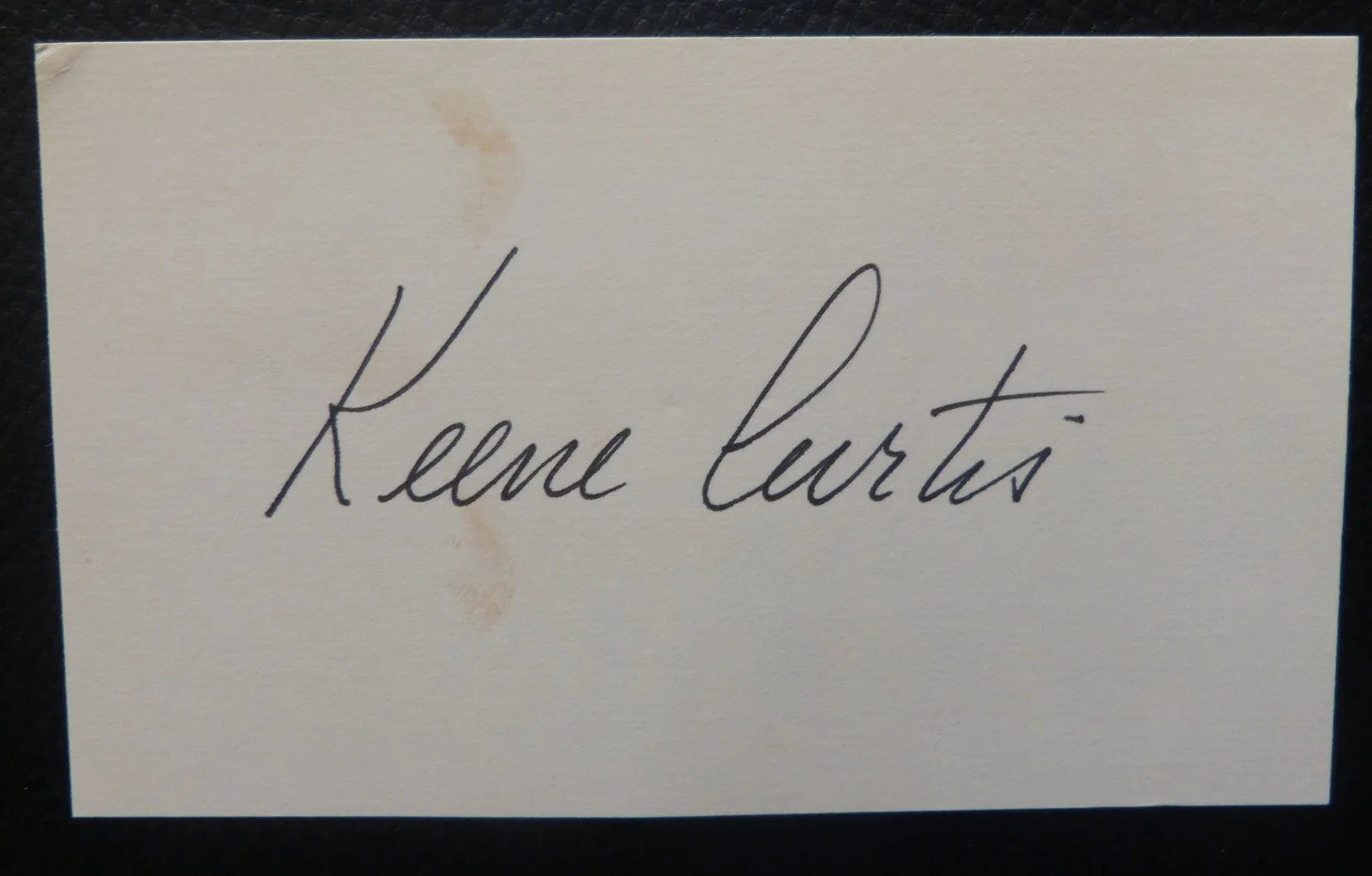Keene Curtis — Keene Curtis Signed Card 5 x 3 (American character actor) /1, image 4